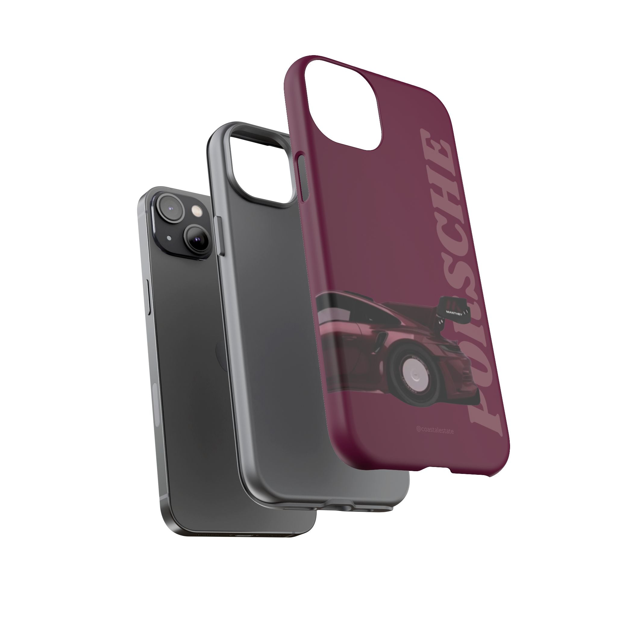 Burgundy Porsche Rear Profile Phone Case | Tough Cases