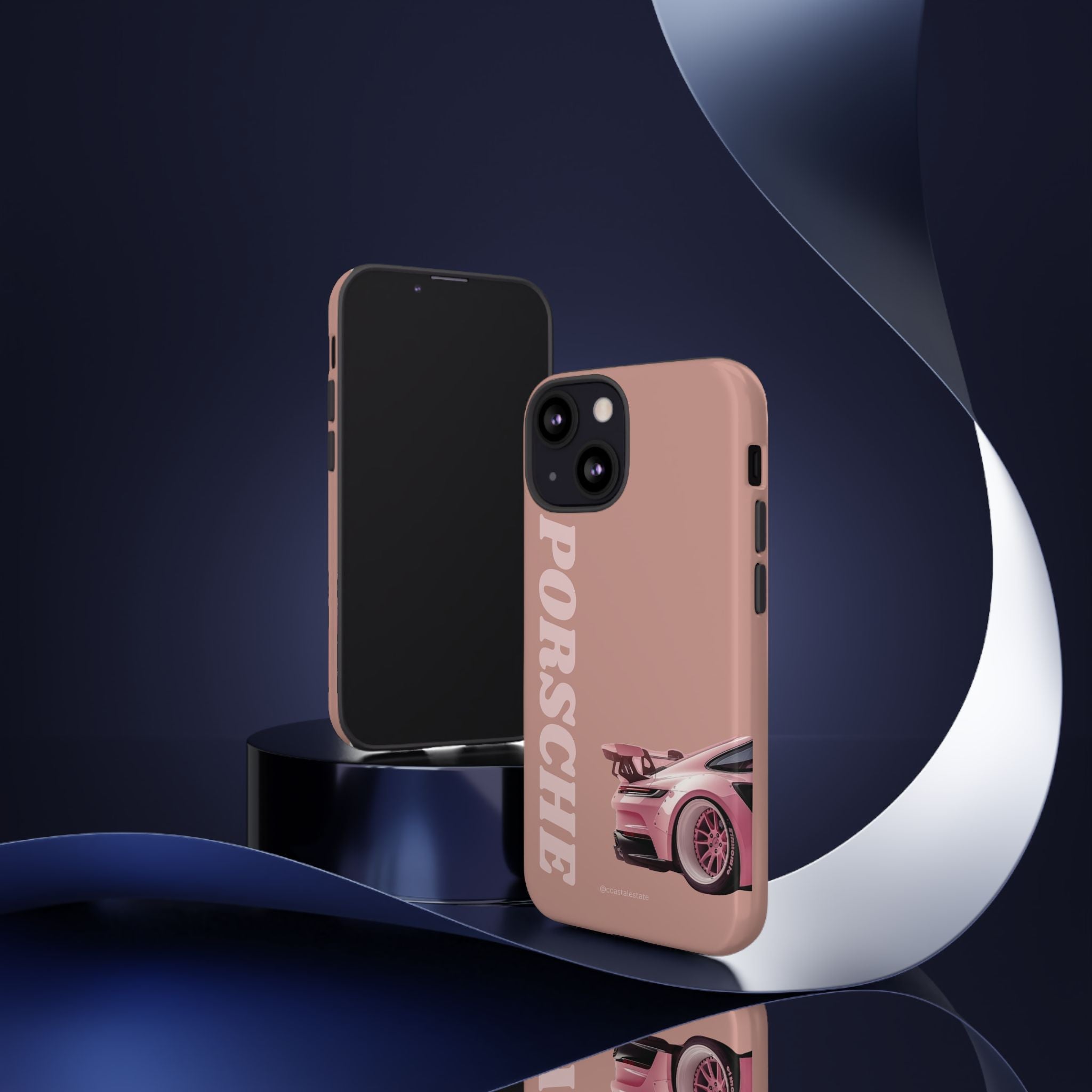 Pink Porsche Illustration phone case | Porsche phone case