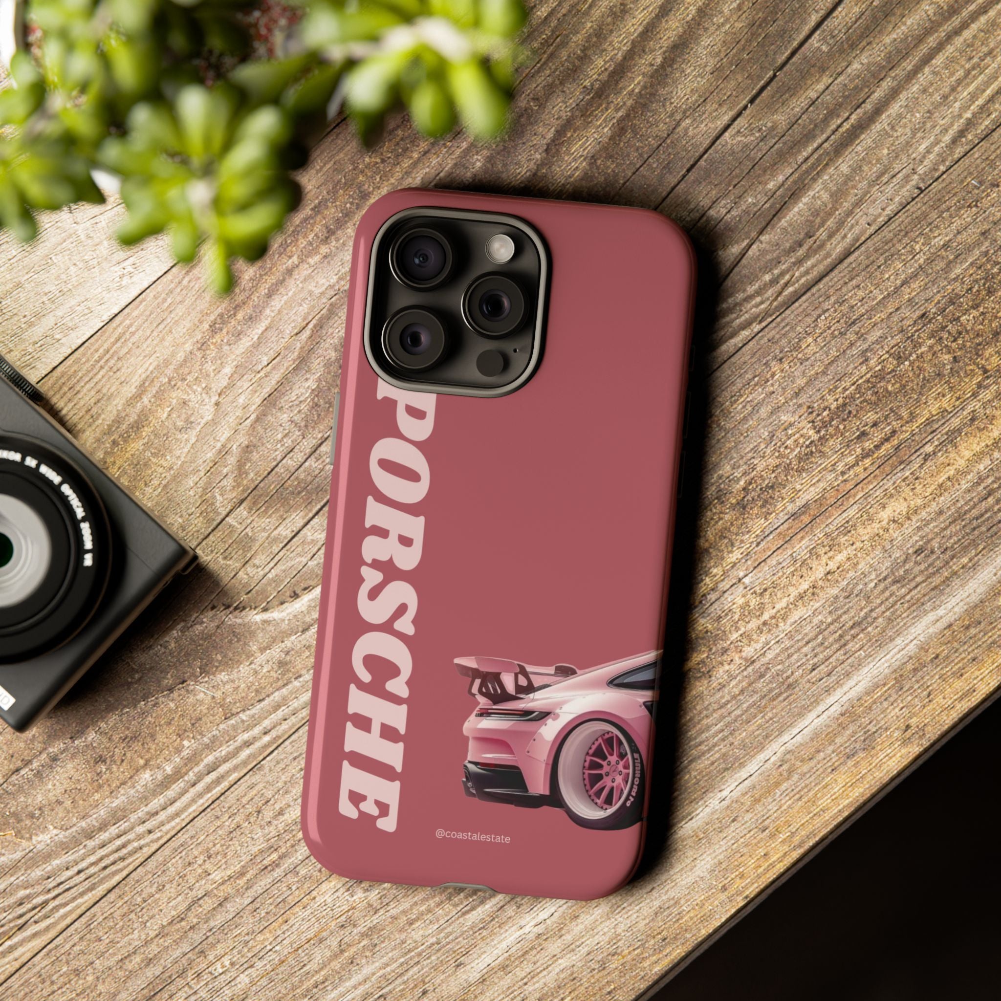 Pink Porsche Graphic Tough Case | Sport Car Phone Cover