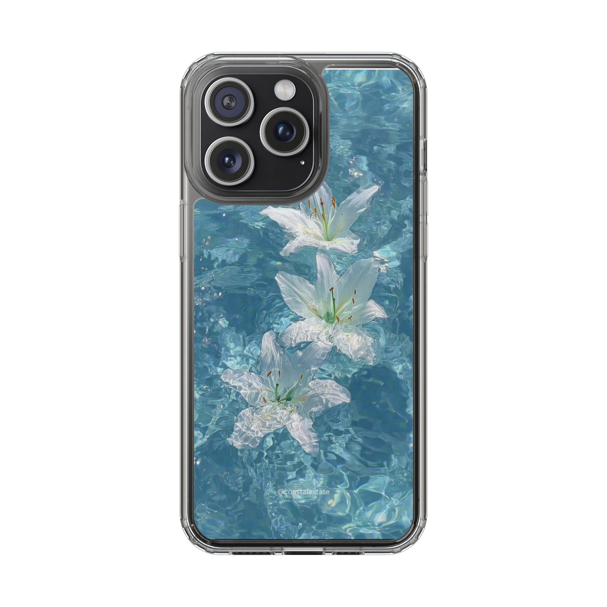 Floral Water Lily Clear Phone Case