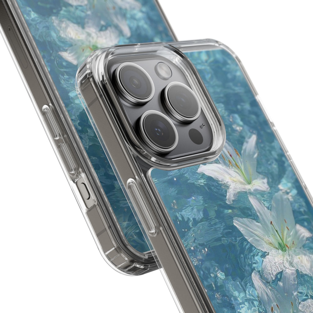 Floral Water Lily Clear Phone Case