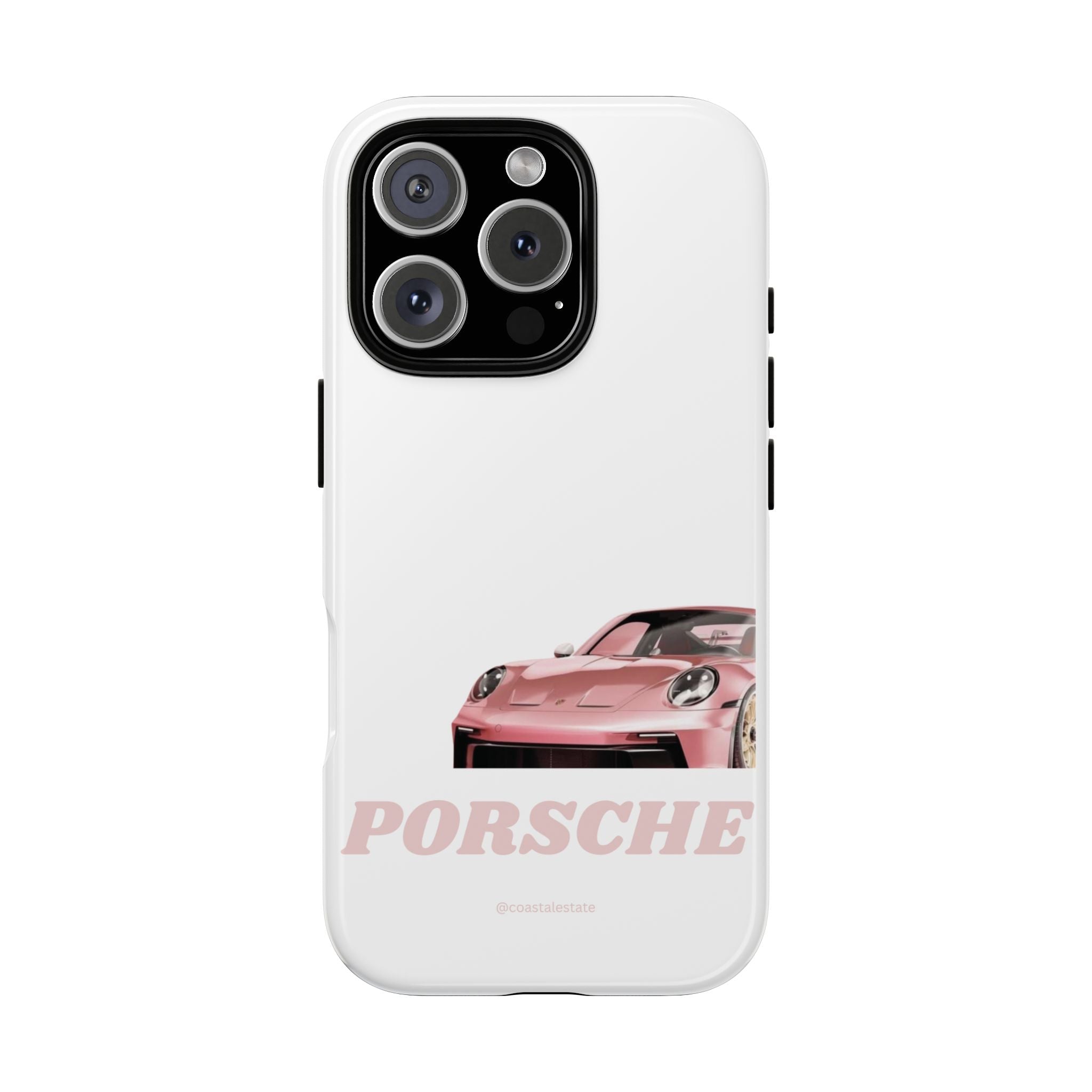 Porsche Pink Sports Car Phone Case - Stylish Automotive iPhone Cover