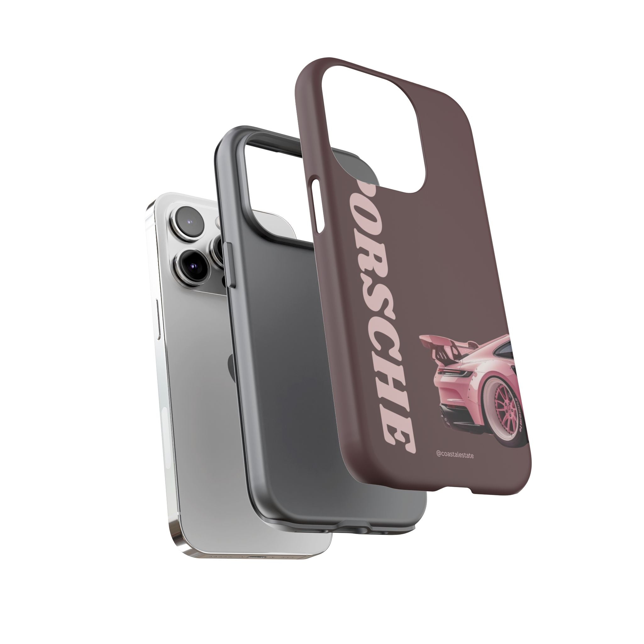 Pink Porsche Illustration Phone Case | iPhone Samsung
