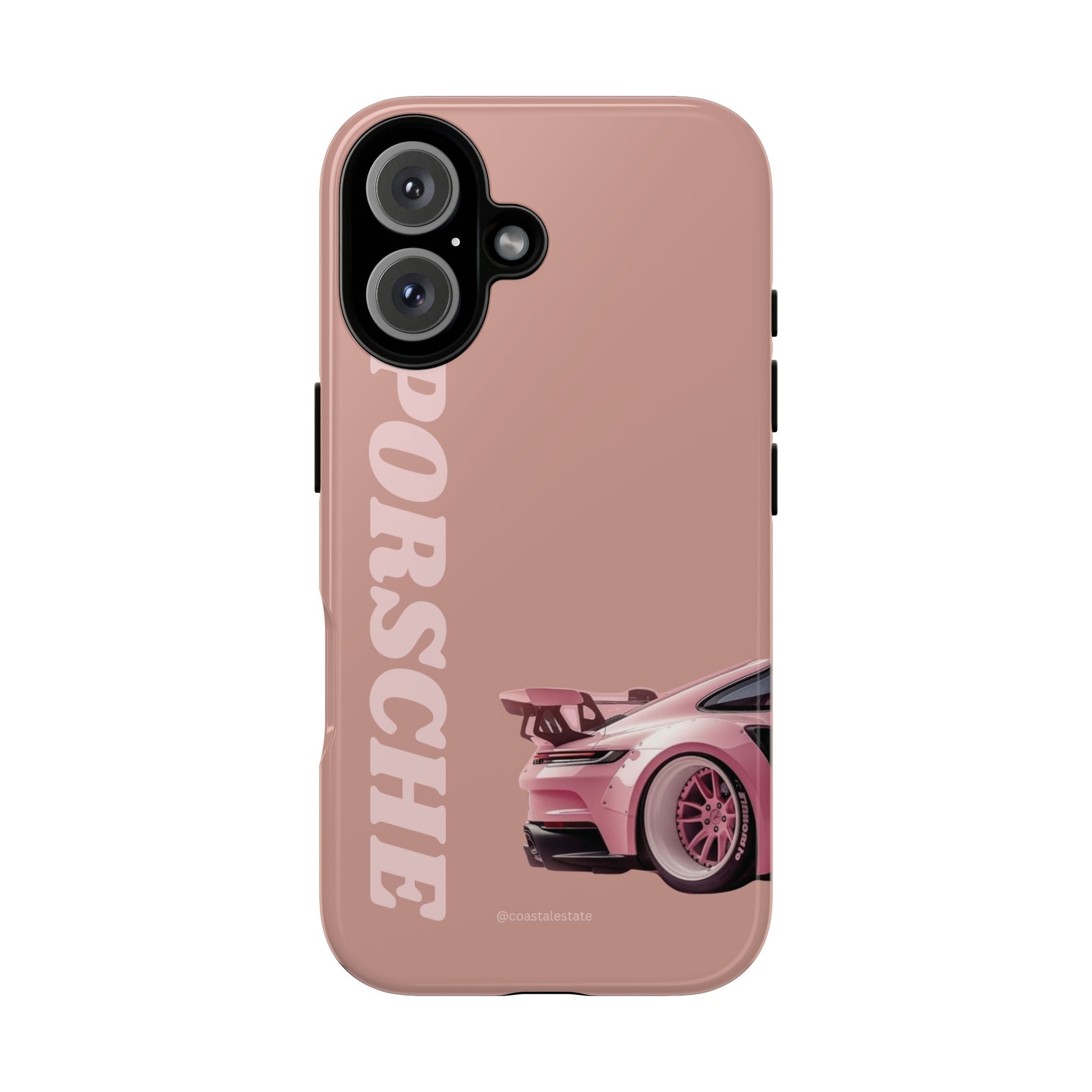 Pink Porsche Illustration phone case | Porsche phone case
