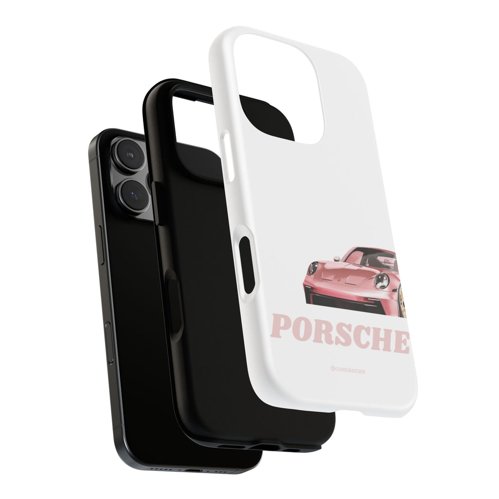 Porsche Pink Sports Car Phone Case - Stylish Automotive iPhone Cover