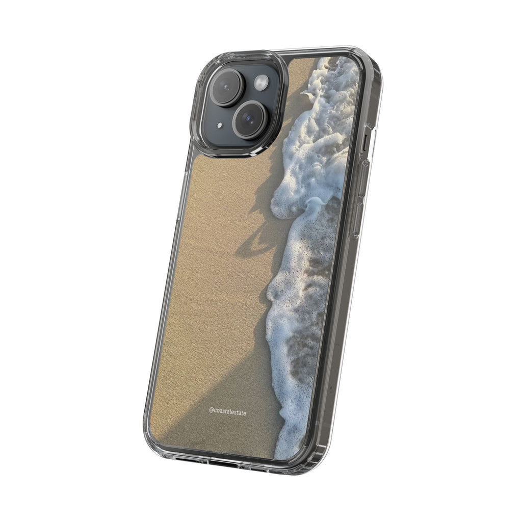 Clear Phone Case — Realistic Beach Wave Sand Design