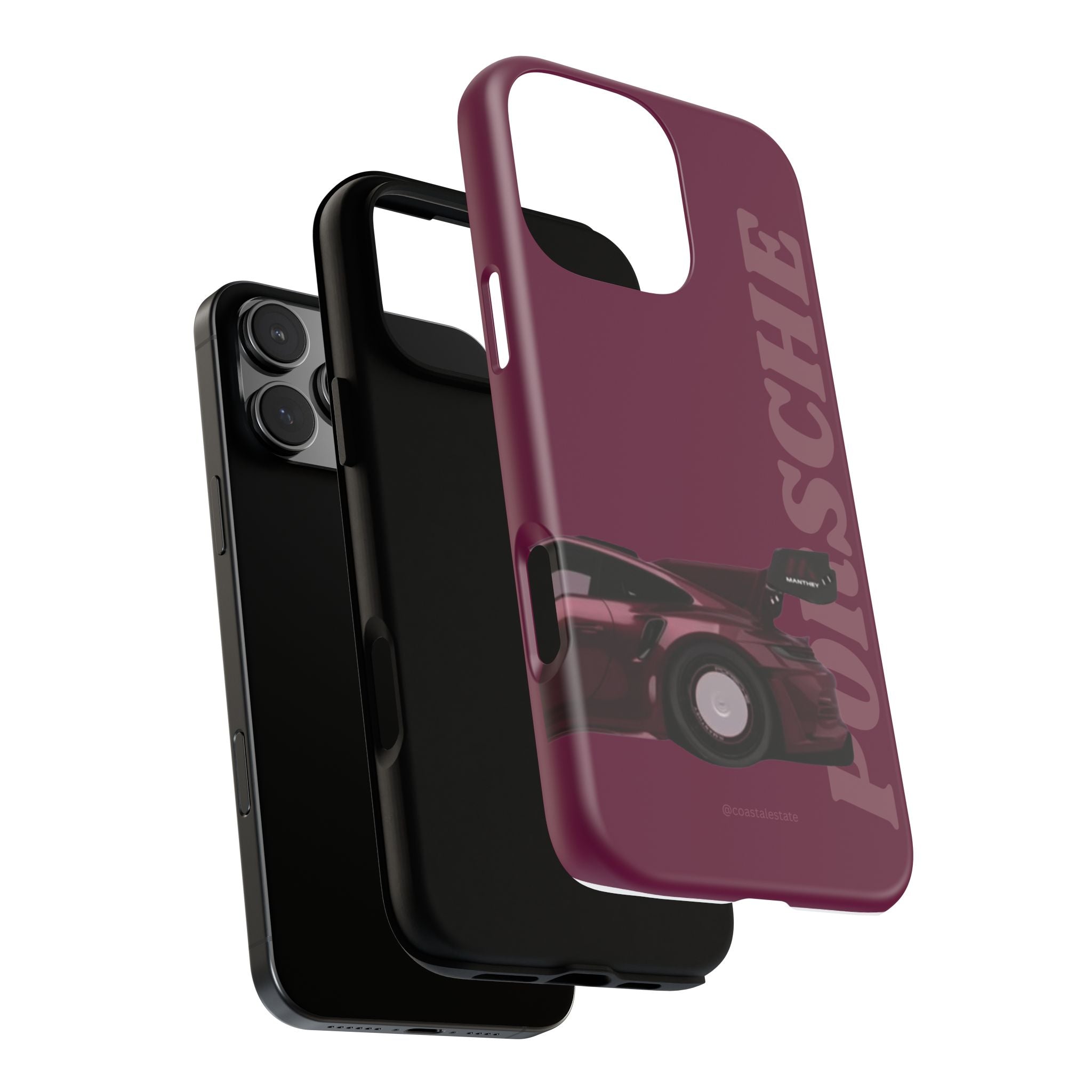 Burgundy Porsche Rear Profile Phone Case | Tough Cases