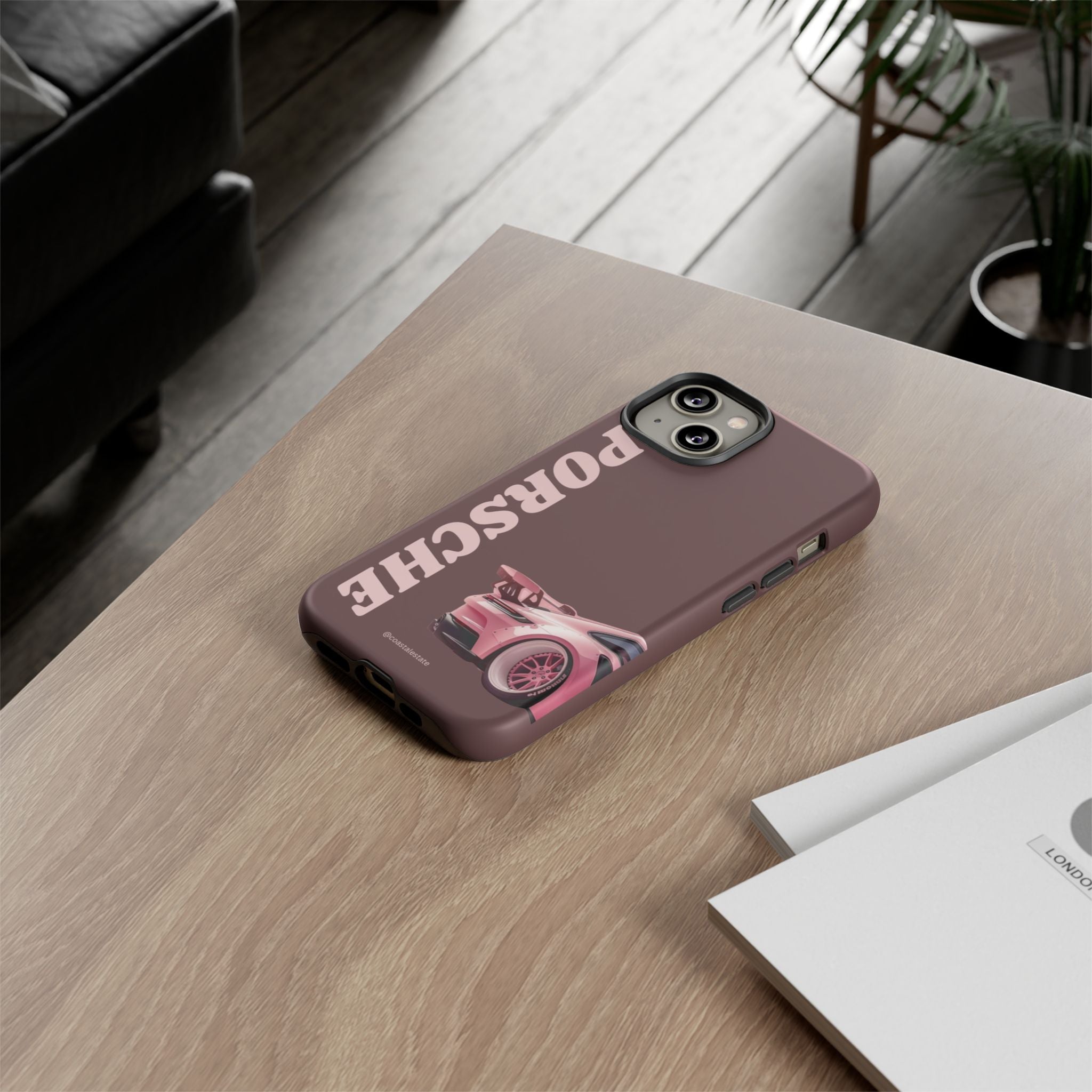 Pink Porsche Illustration Phone Case | iPhone Samsung