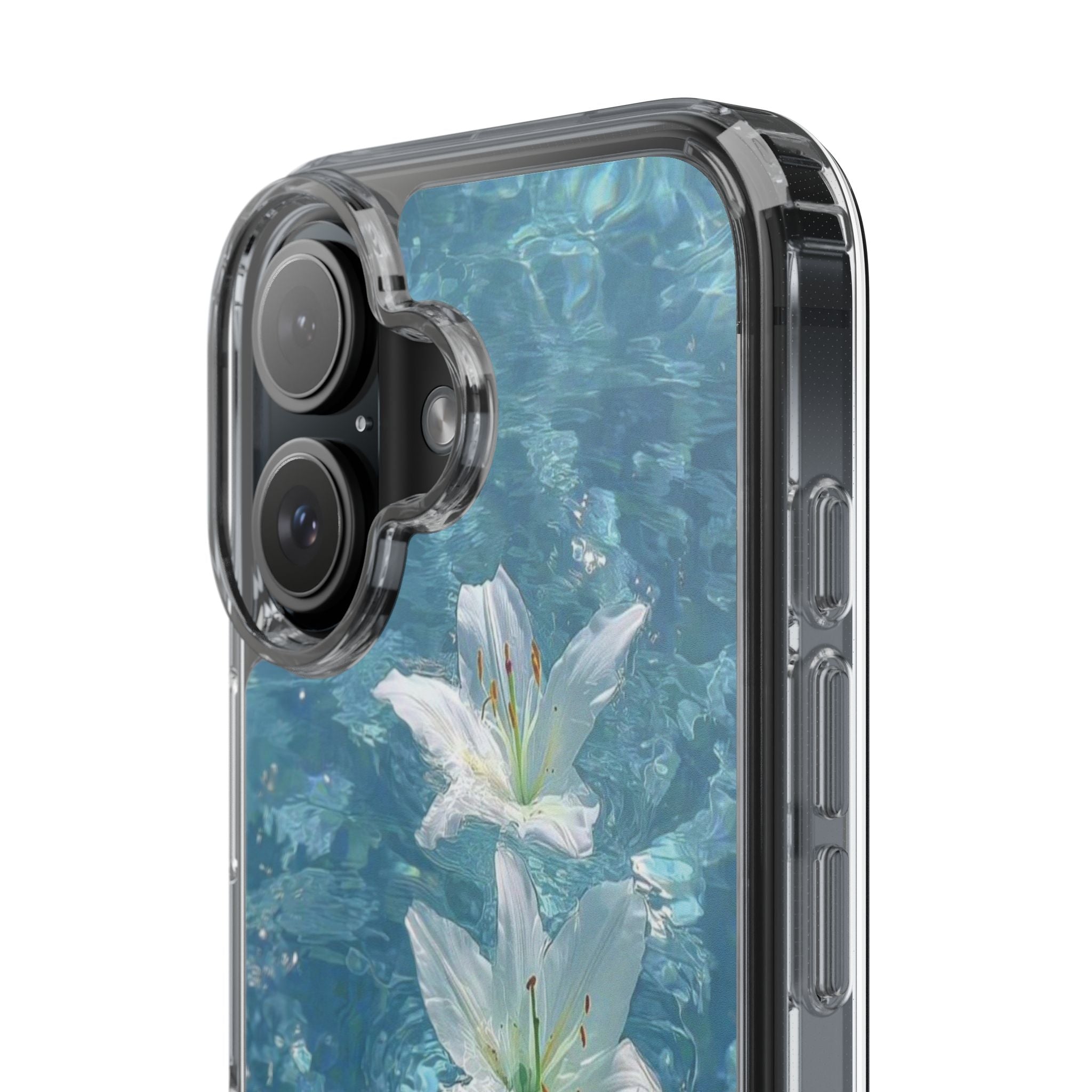 Floral Water Lily Clear Phone Case