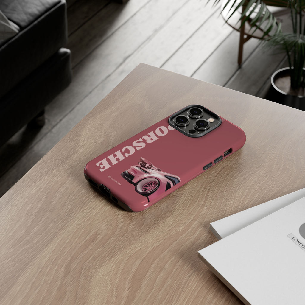 Pink Porsche Graphic Tough Case | Sport Car Phone Cover