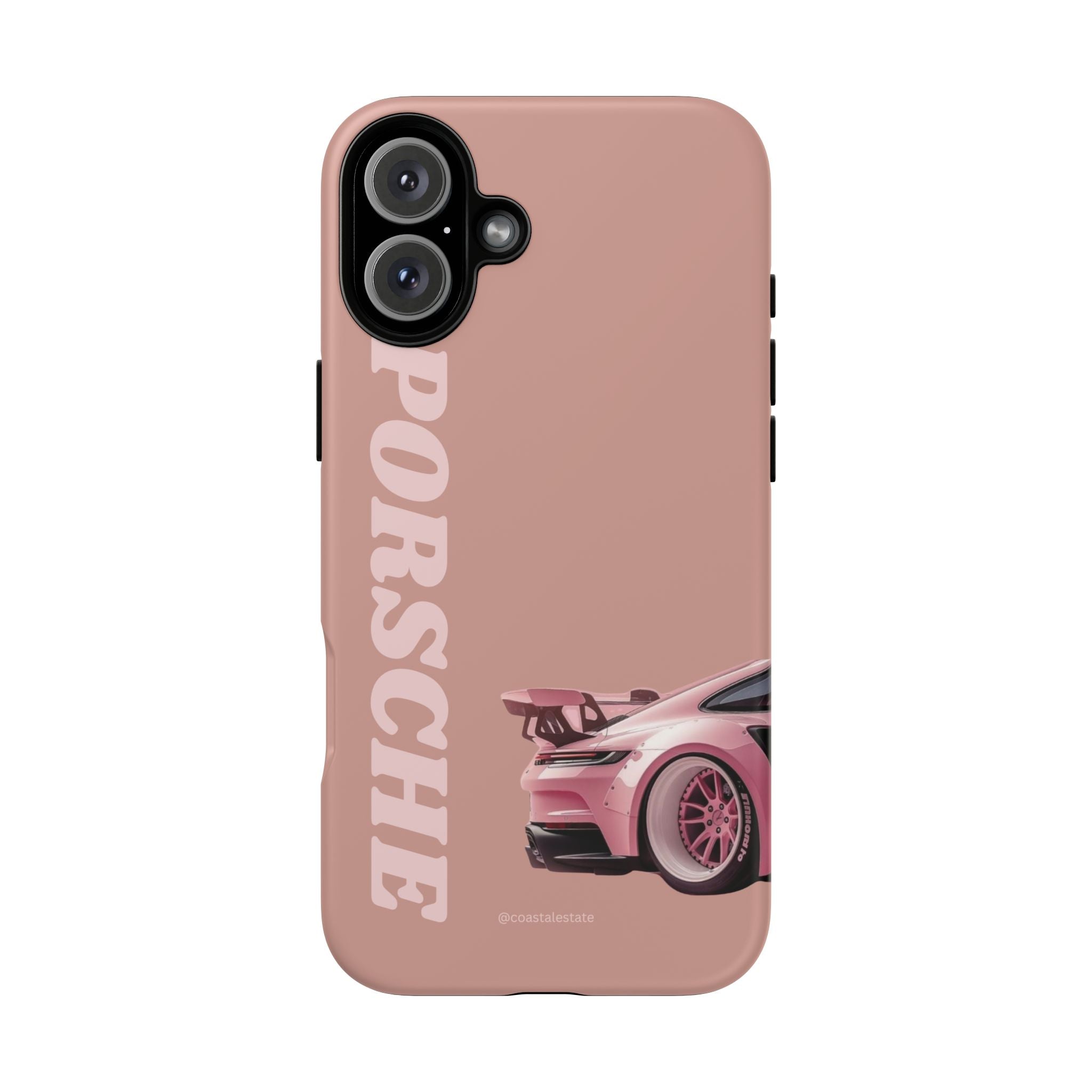 Pink Porsche Illustration phone case | Porsche phone case