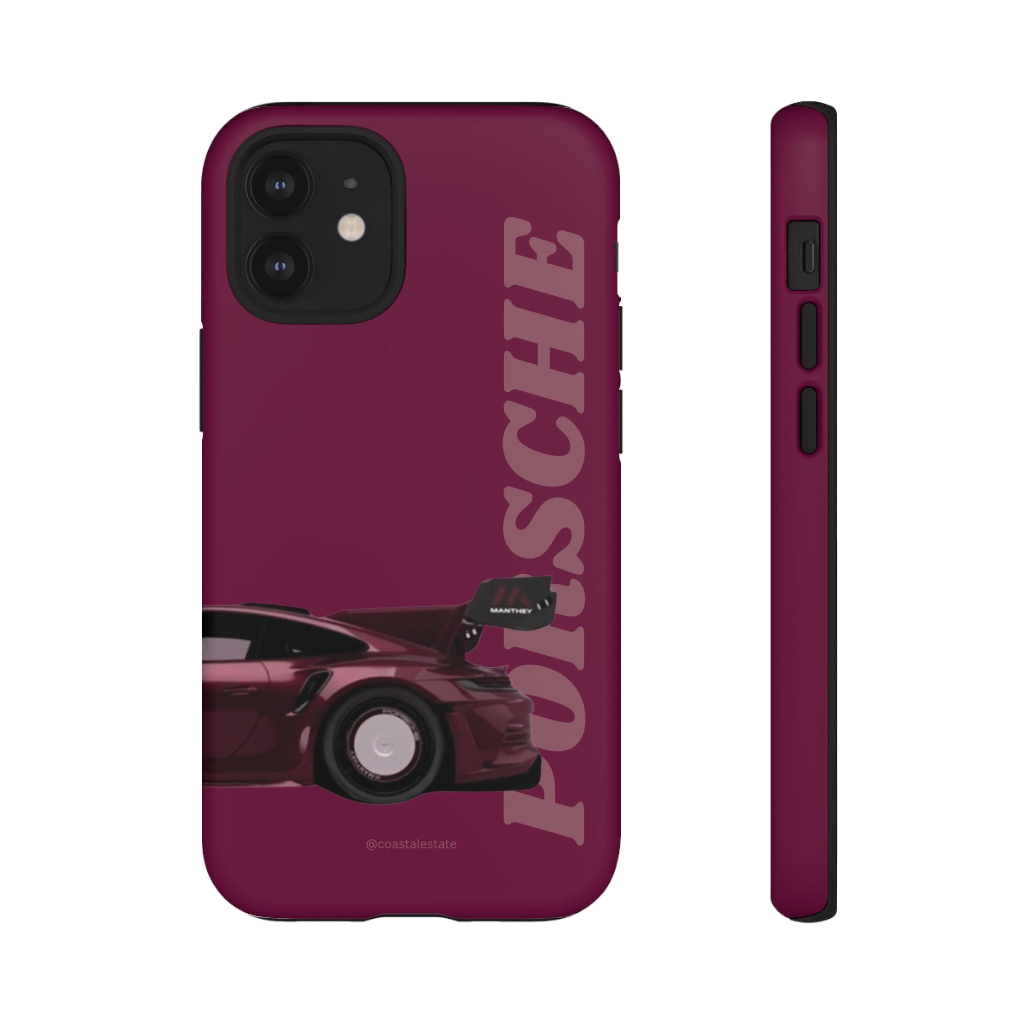 Burgundy Porsche Rear Profile Phone Case | Tough Cases