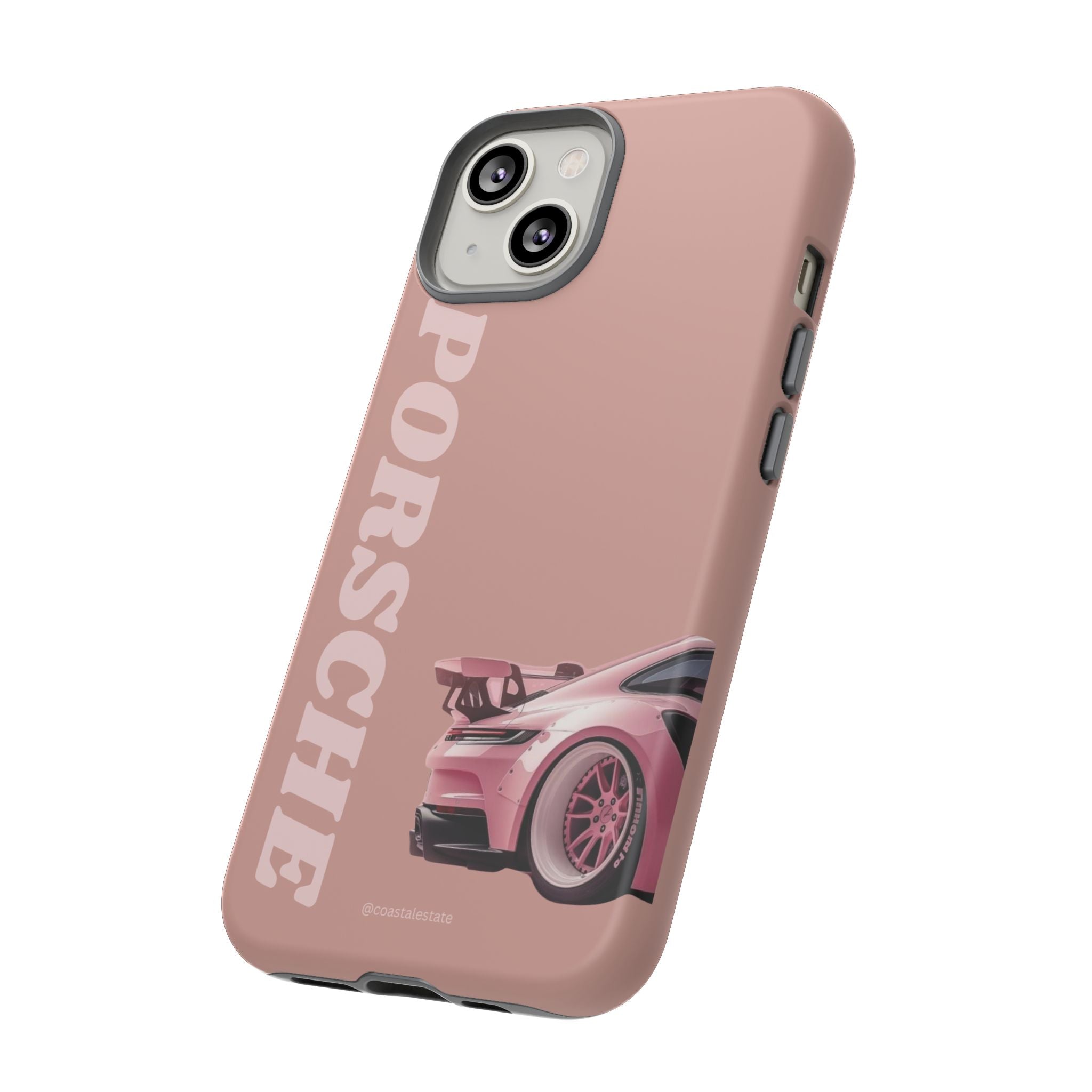 Pink Porsche Illustration phone case | Porsche phone case