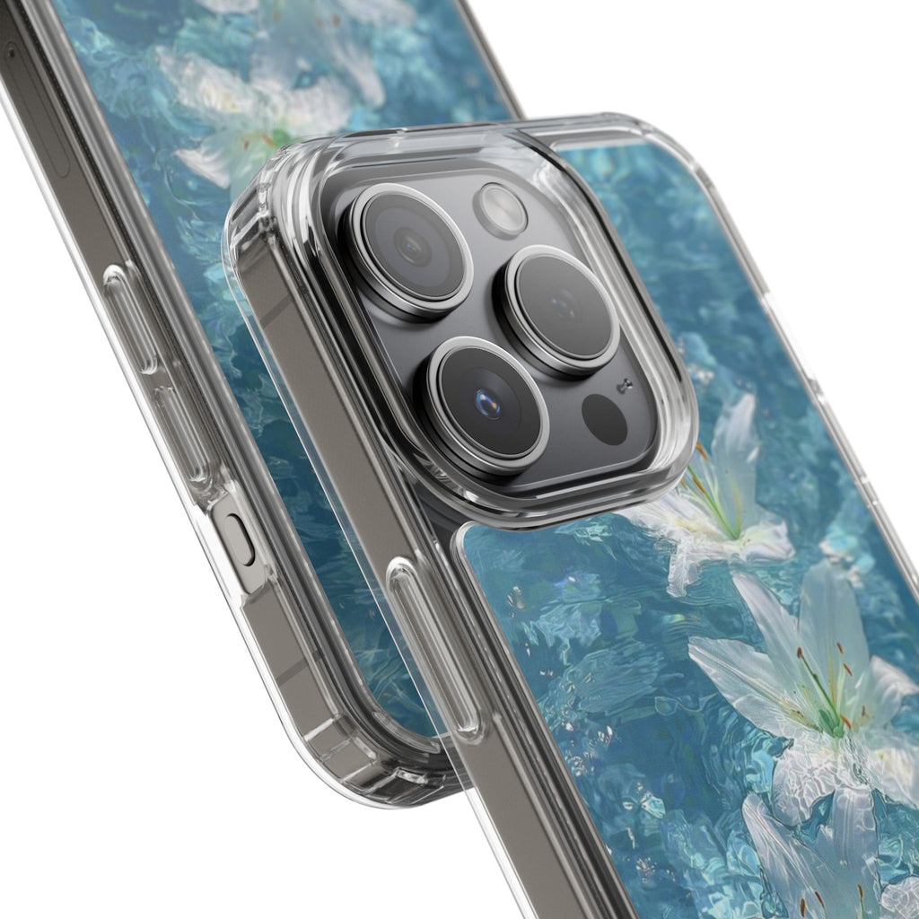 Floral Water Lily Clear Phone Case