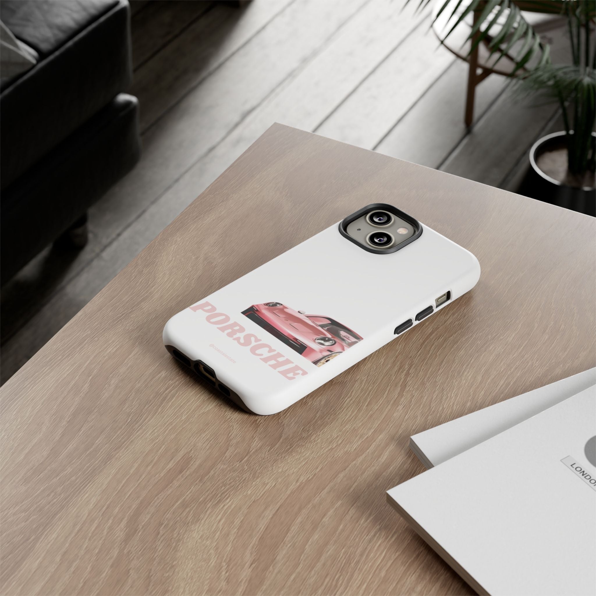 Porsche Pink Sports Car Phone Case - Stylish Automotive iPhone Cover