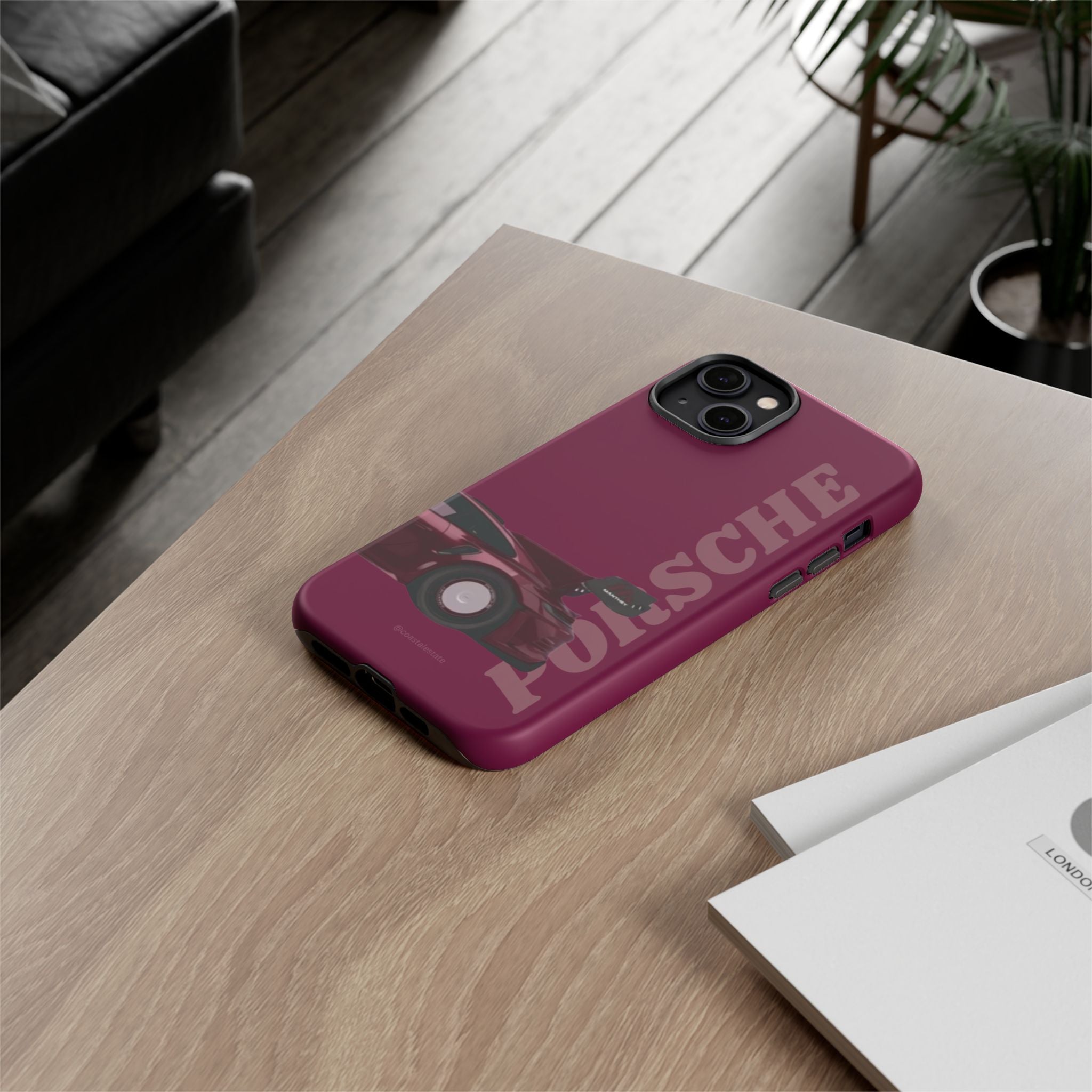 Burgundy Porsche Rear Profile Phone Case | Tough Cases