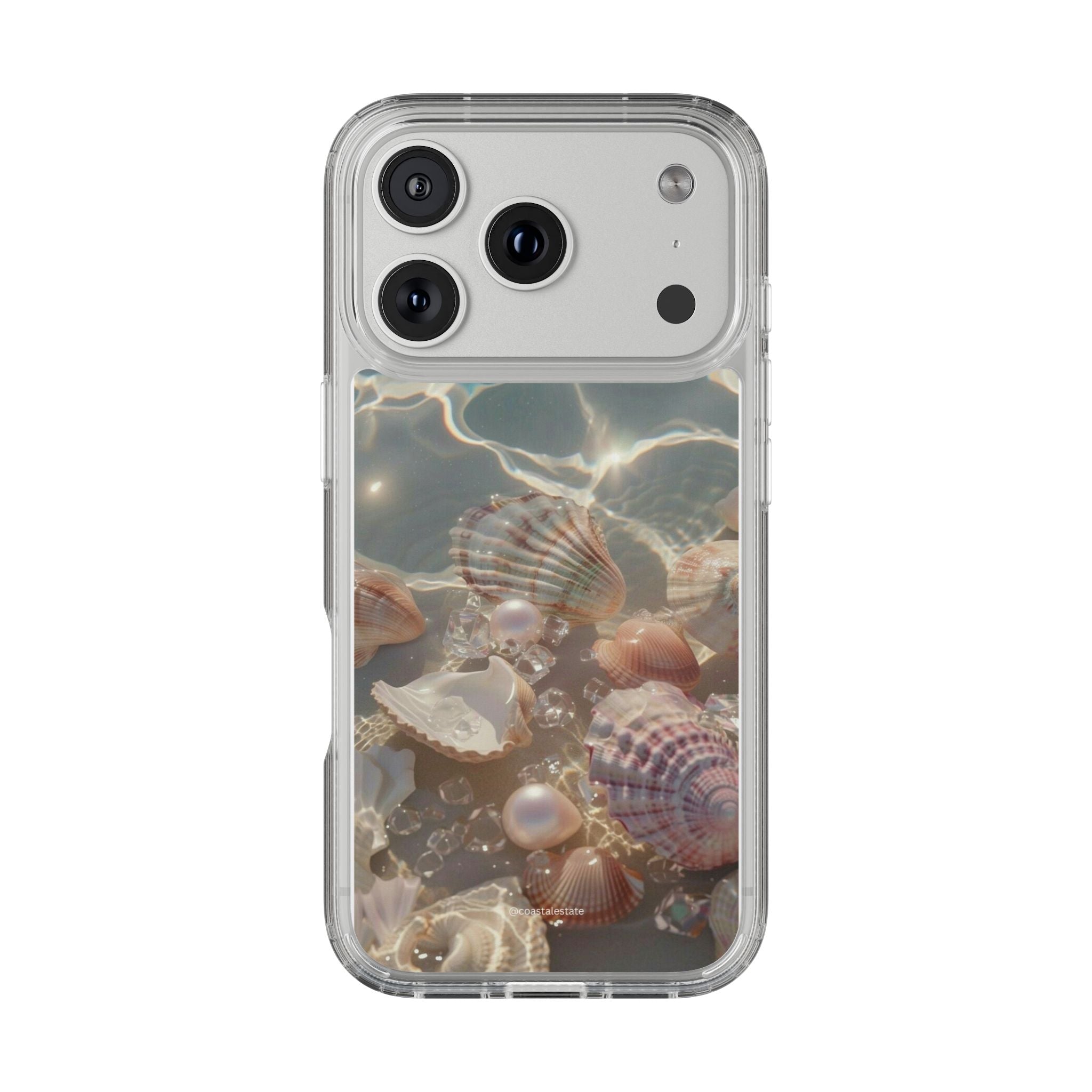 Seashell Pearl Clear Phone Case