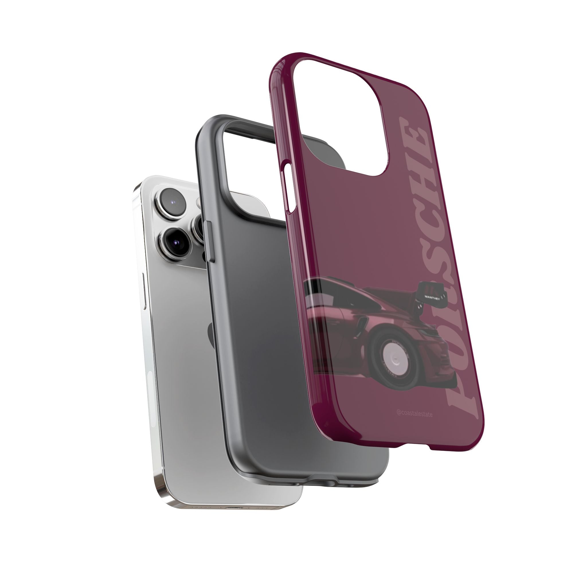 Burgundy Porsche Rear Profile Phone Case | Tough Cases