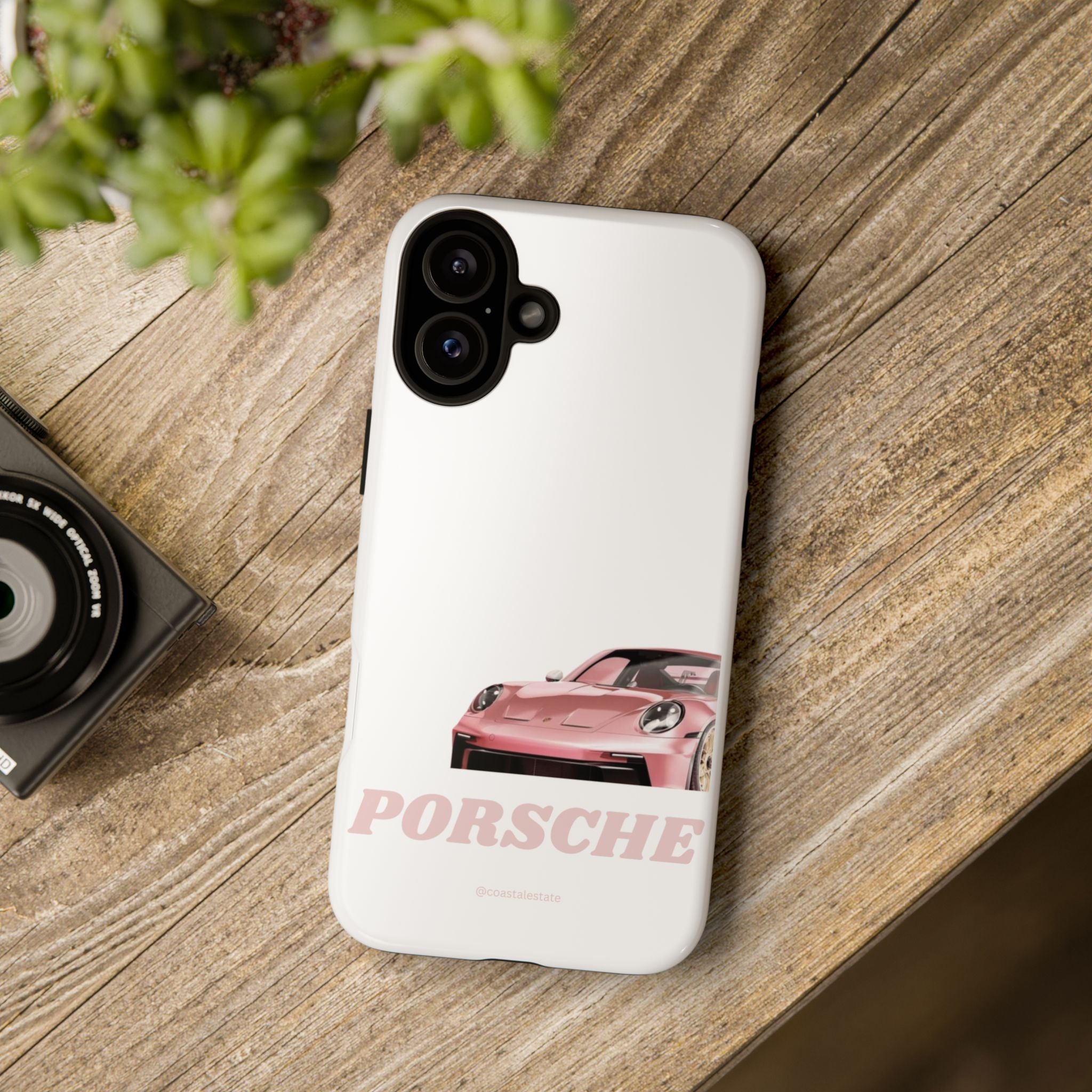 Porsche Pink Sports Car Phone Case - Stylish Automotive iPhone Cover