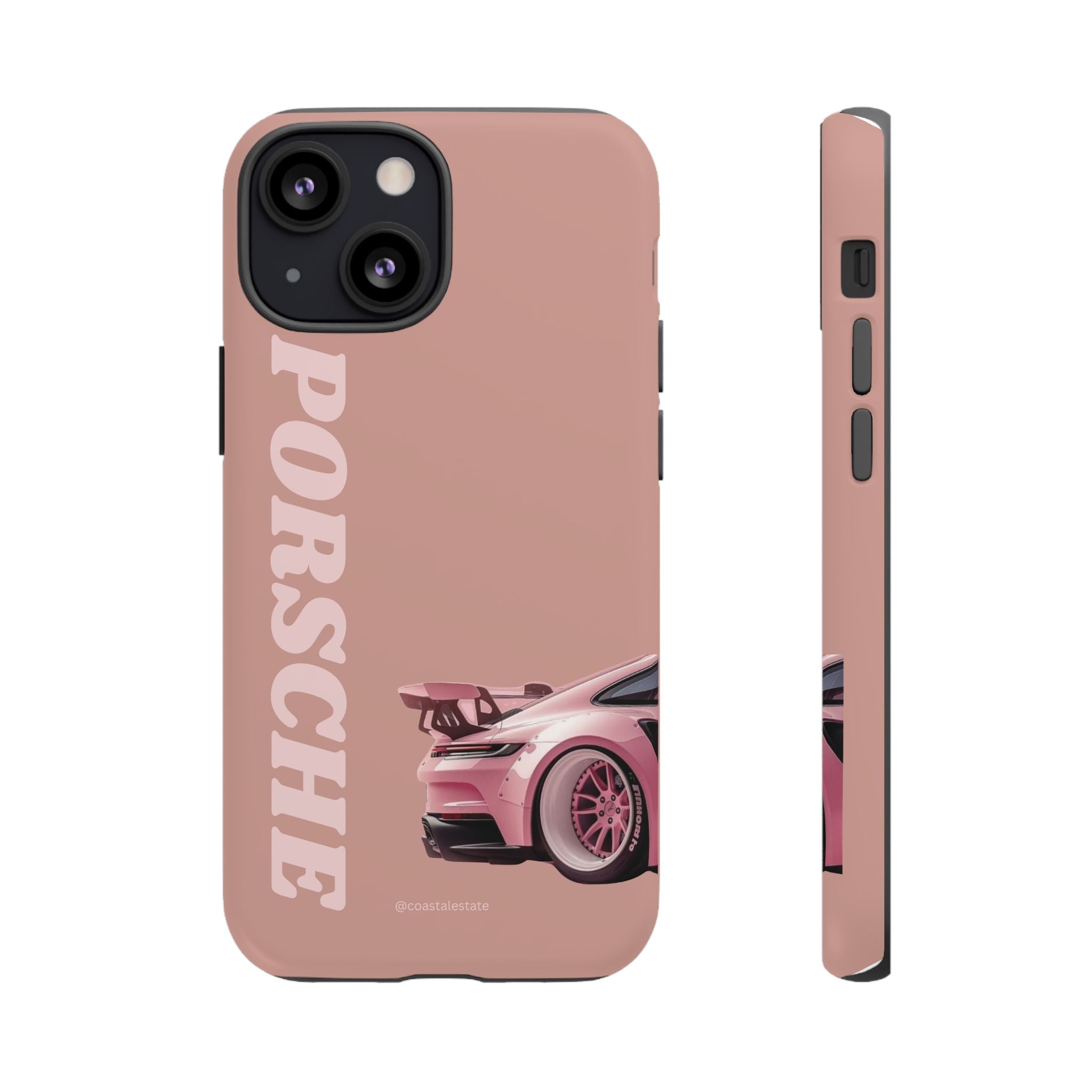Pink Porsche Illustration phone case | Porsche phone case