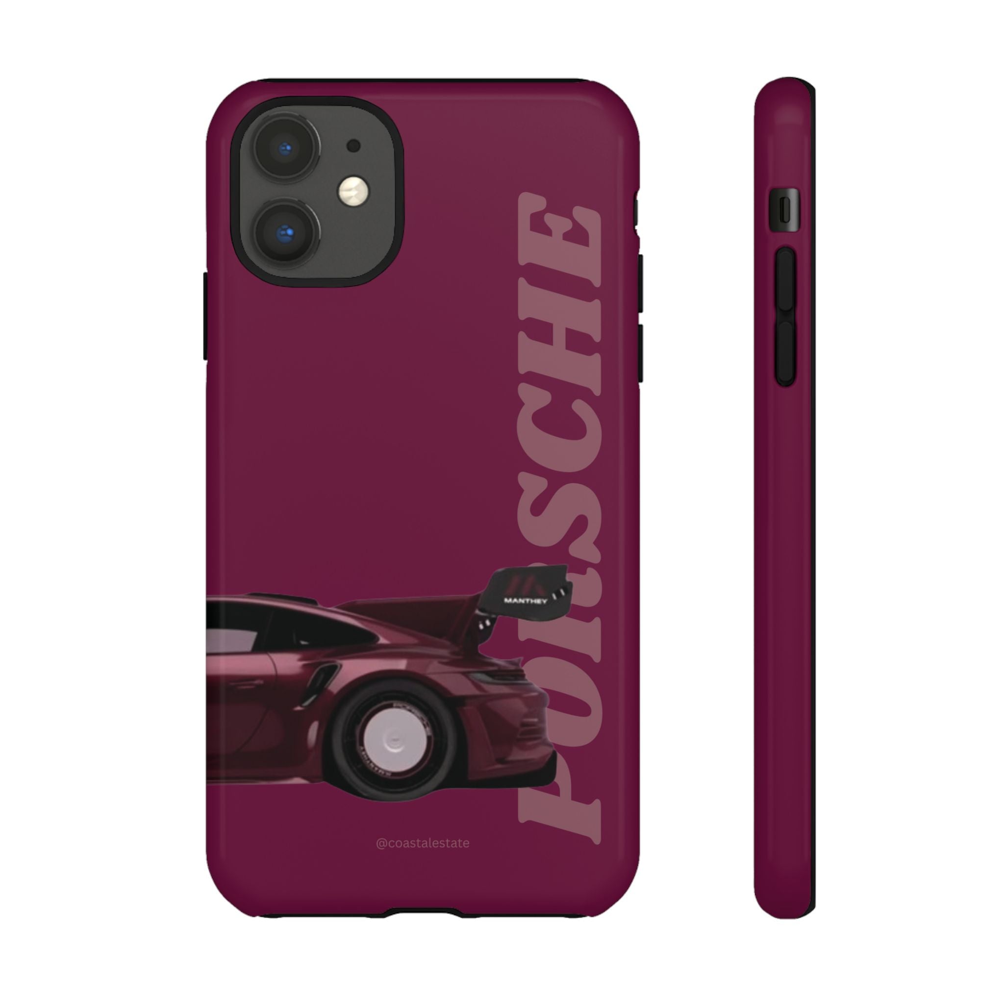 Burgundy Porsche Rear Profile Phone Case | Tough Cases
