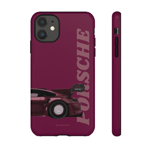 Burgundy Porsche Rear Profile Phone Case | Tough Cases