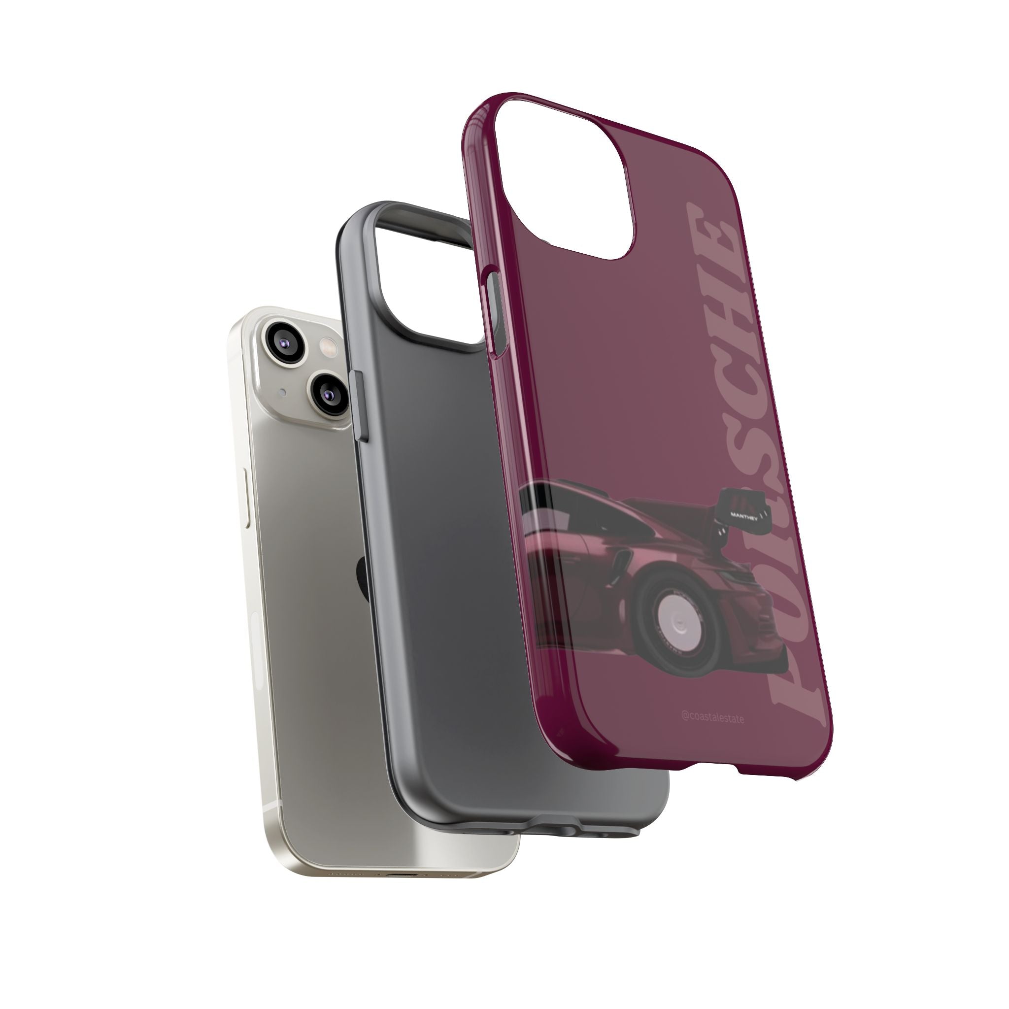 Burgundy Porsche Rear Profile Phone Case | Tough Cases