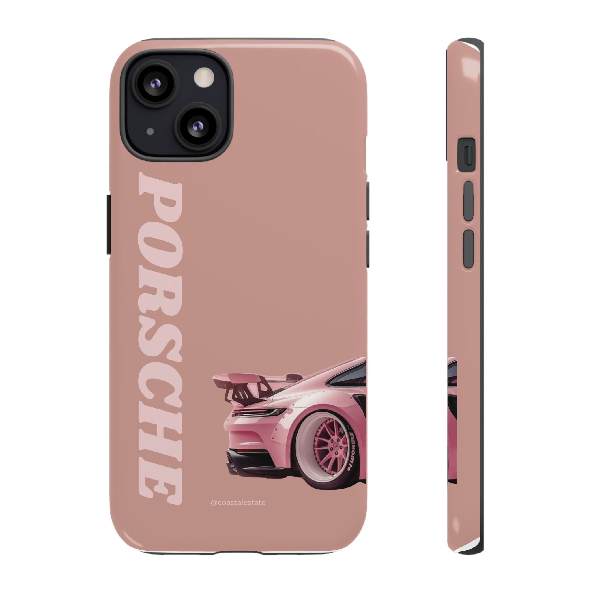 Pink Porsche Illustration phone case | Porsche phone case