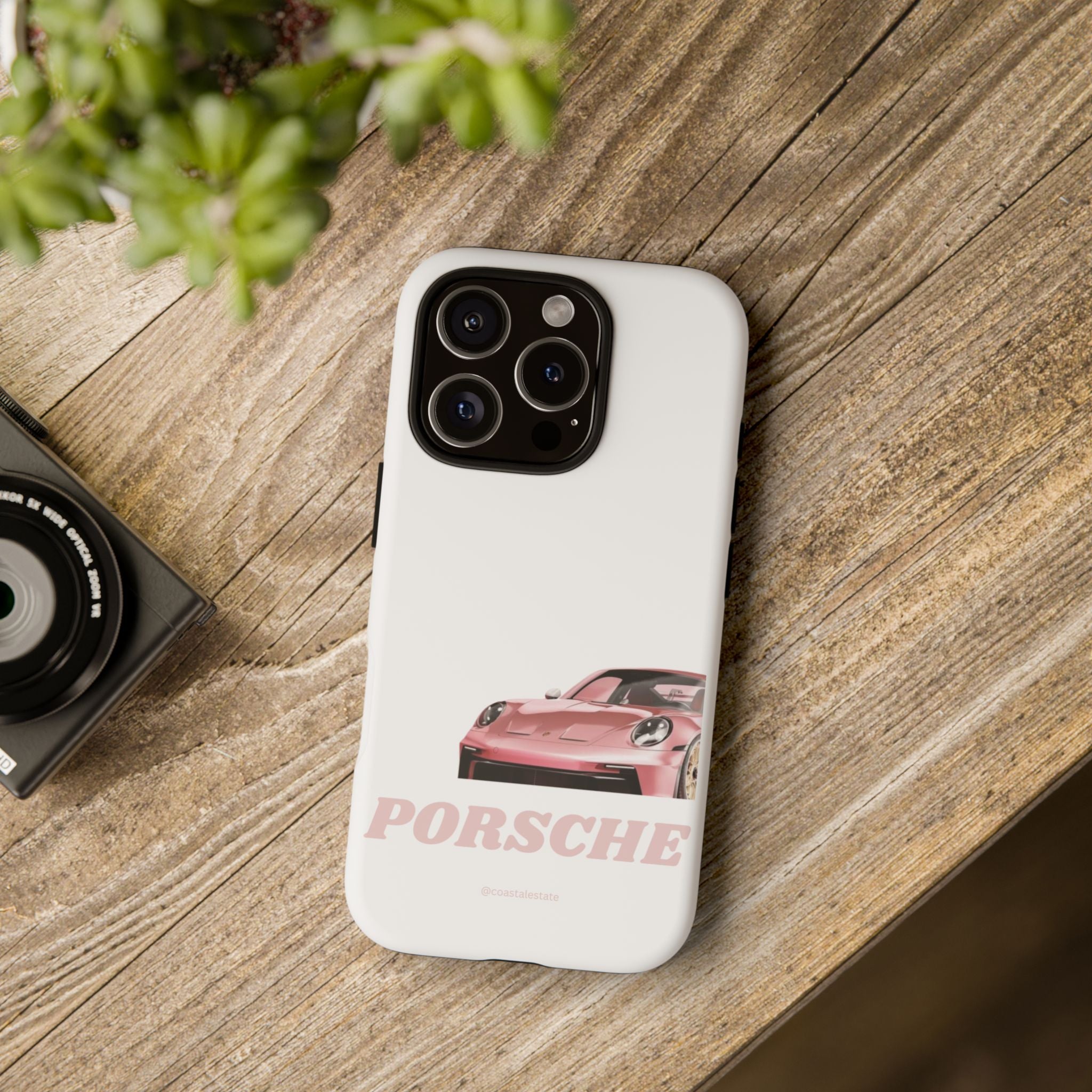 Porsche Pink Sports Car Phone Case - Stylish Automotive iPhone Cover