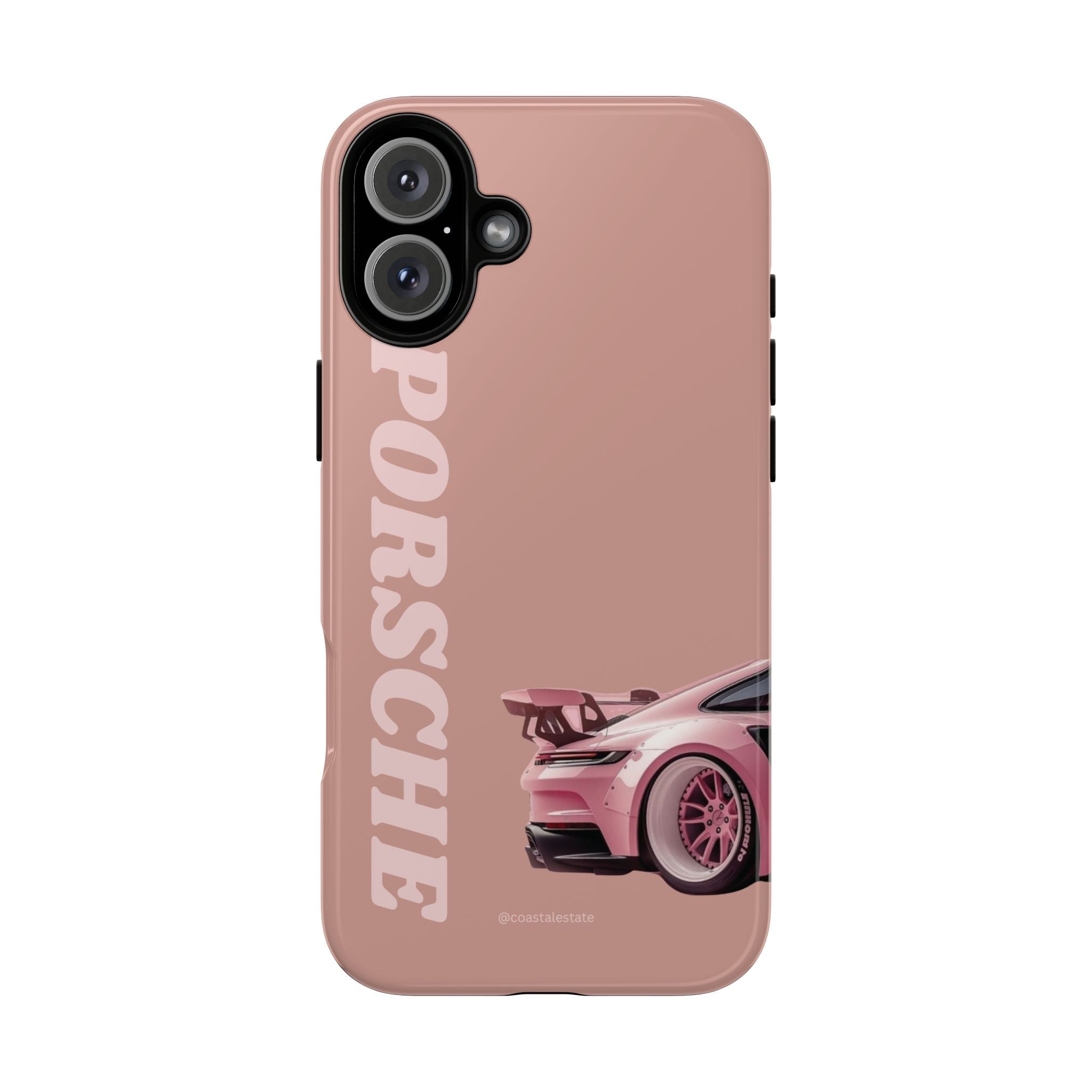 Pink Porsche Illustration phone case | Porsche phone case