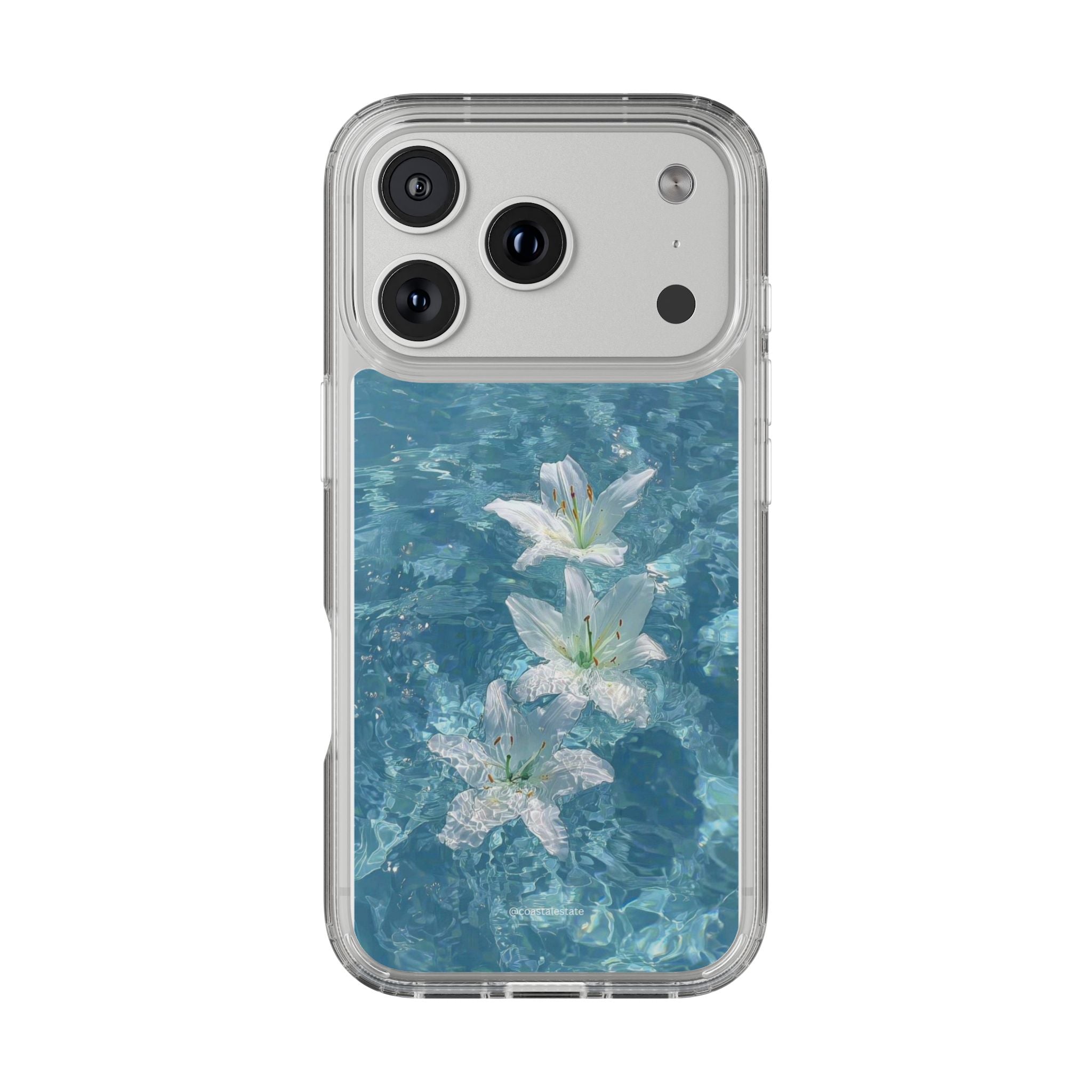 Floral Water Lily Clear Phone Case
