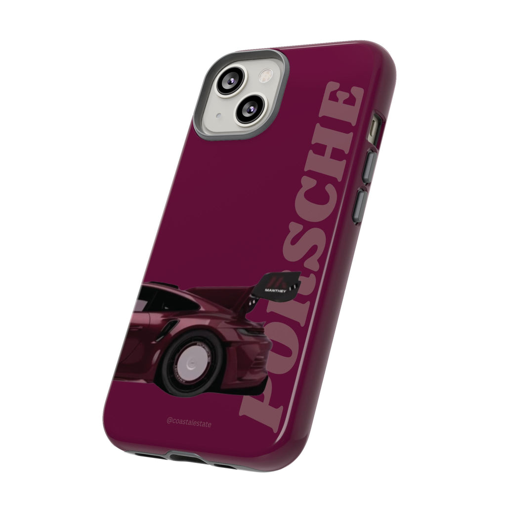 Burgundy Porsche Rear Profile Phone Case | Tough Cases