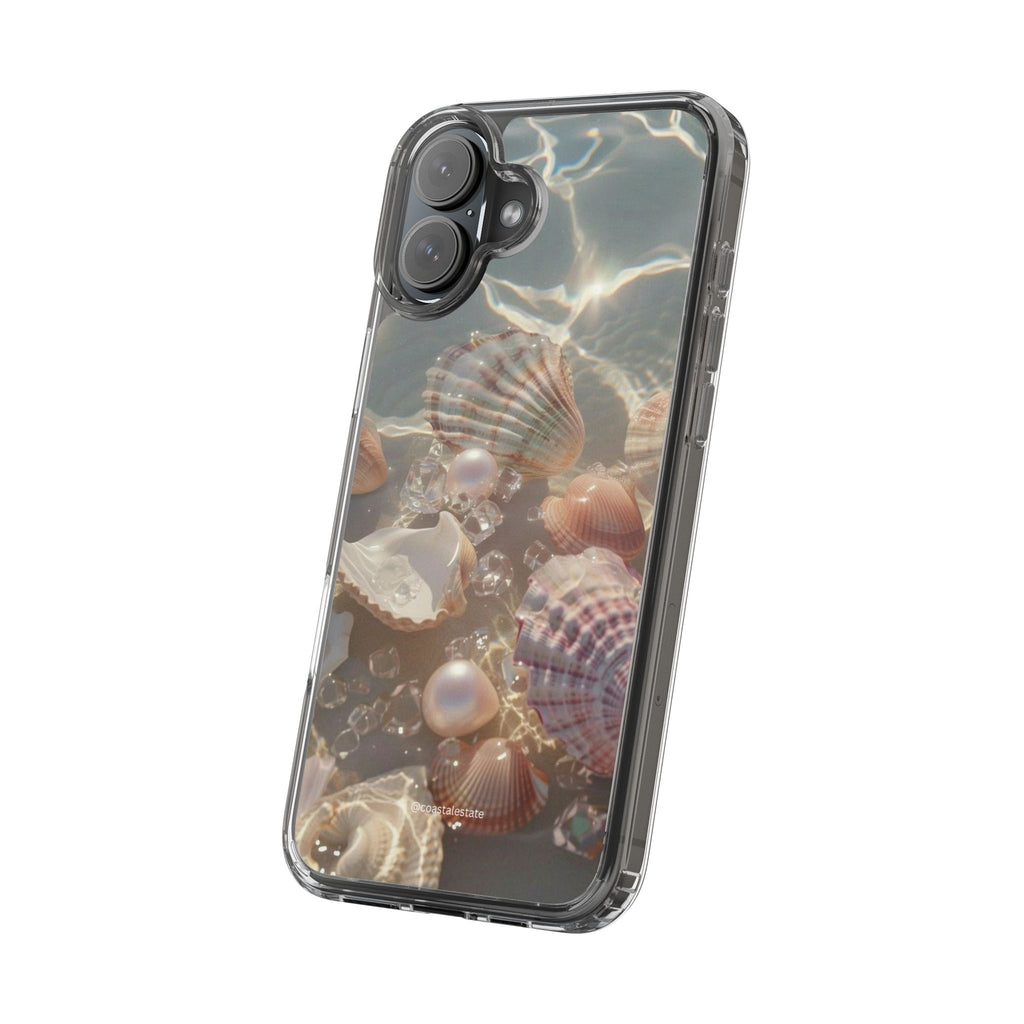Seashell Pearl Clear Phone Case