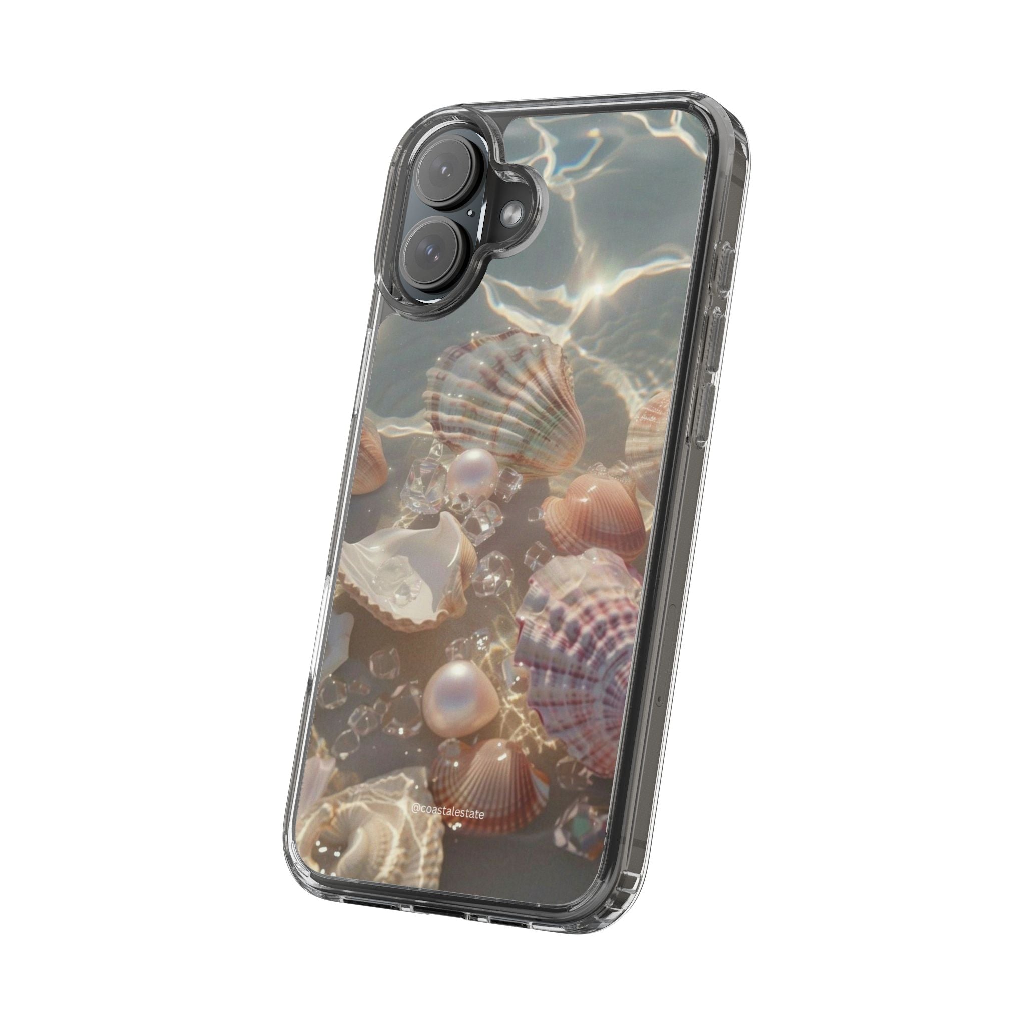 Seashell Pearl Clear Phone Case