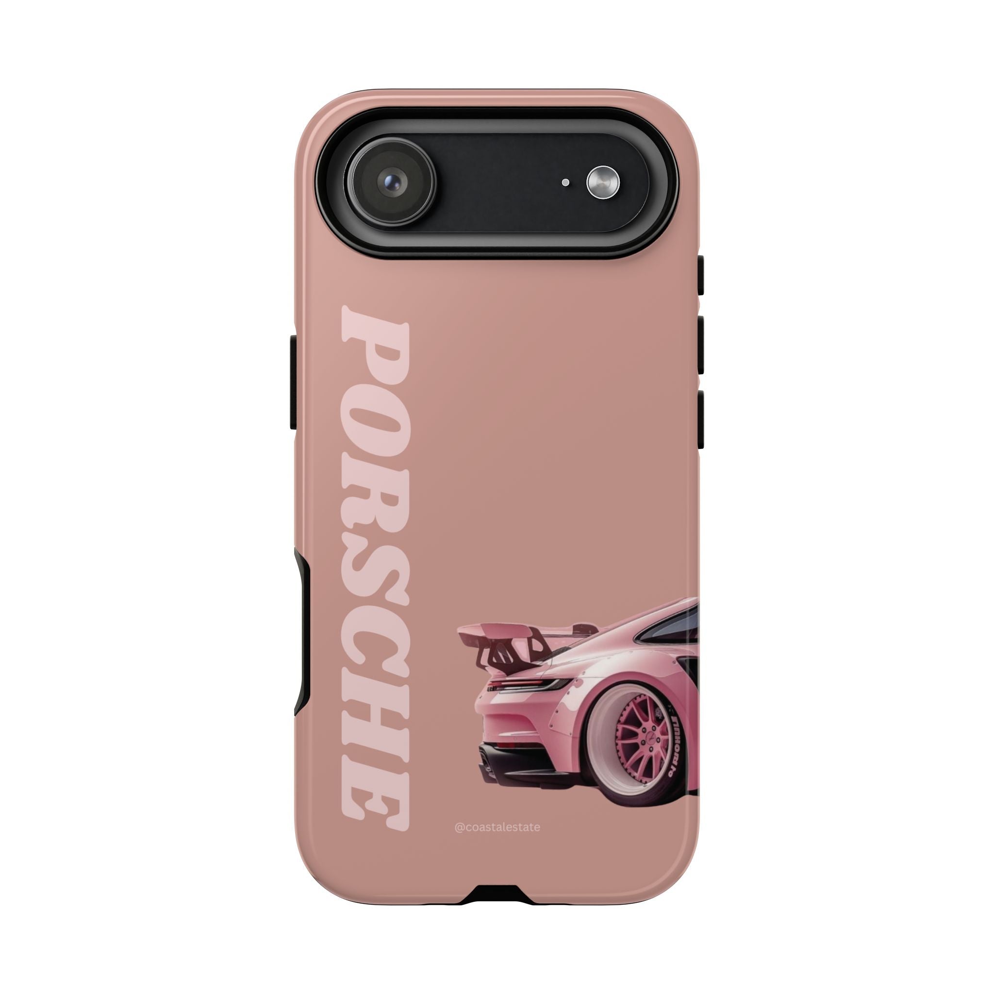 Pink Porsche Illustration phone case | Porsche phone case