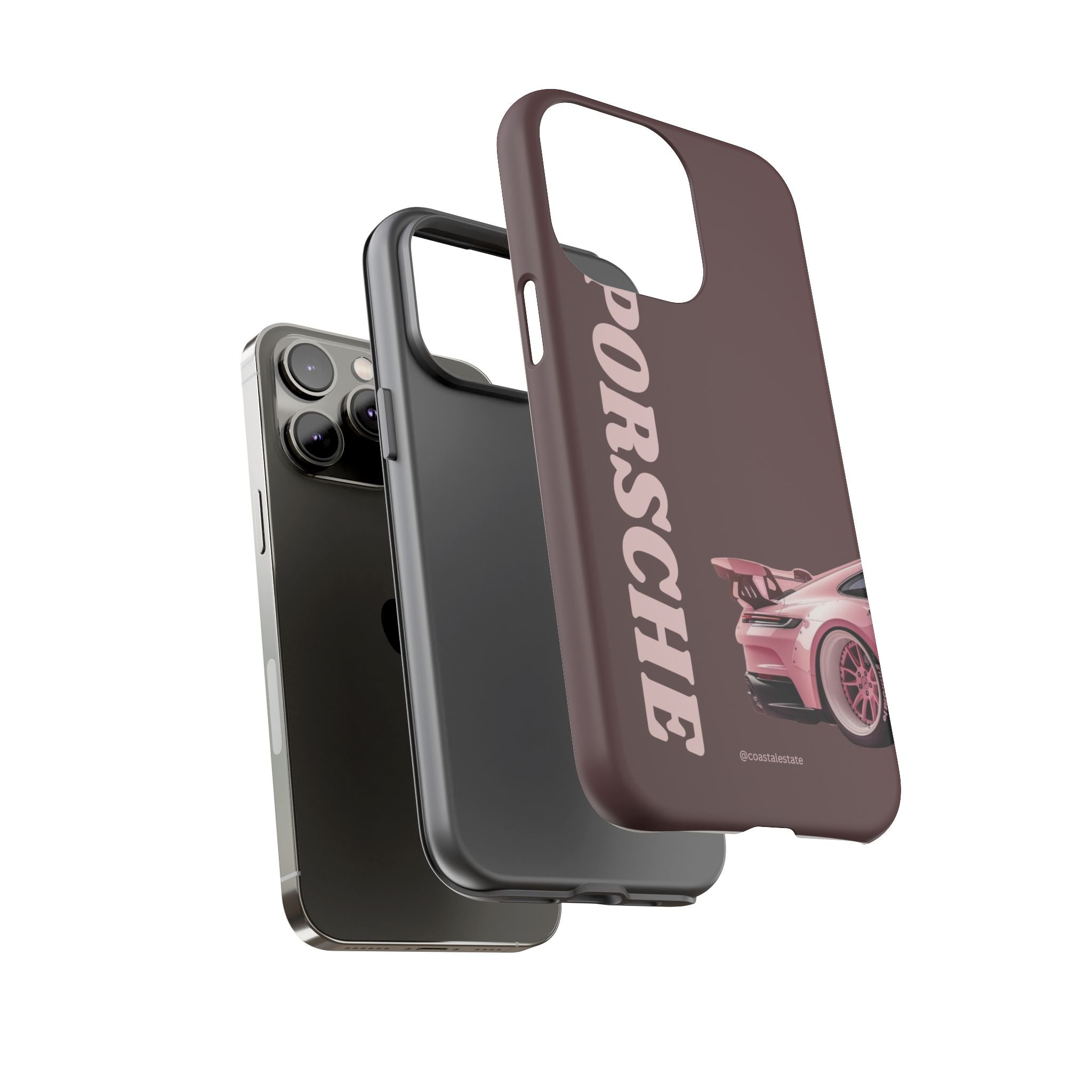 Pink Porsche Illustration Phone Case | iPhone Samsung