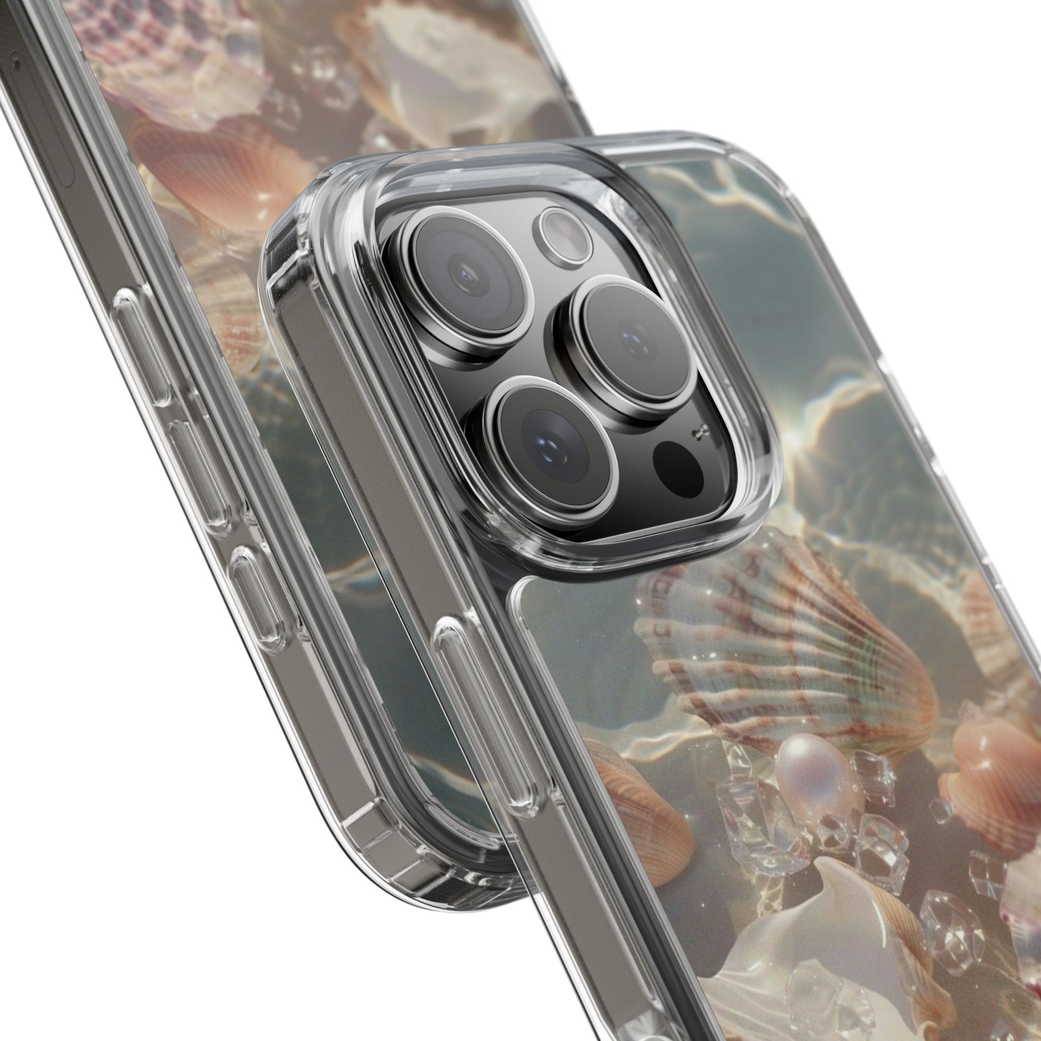 Seashell Pearl Clear Phone Case