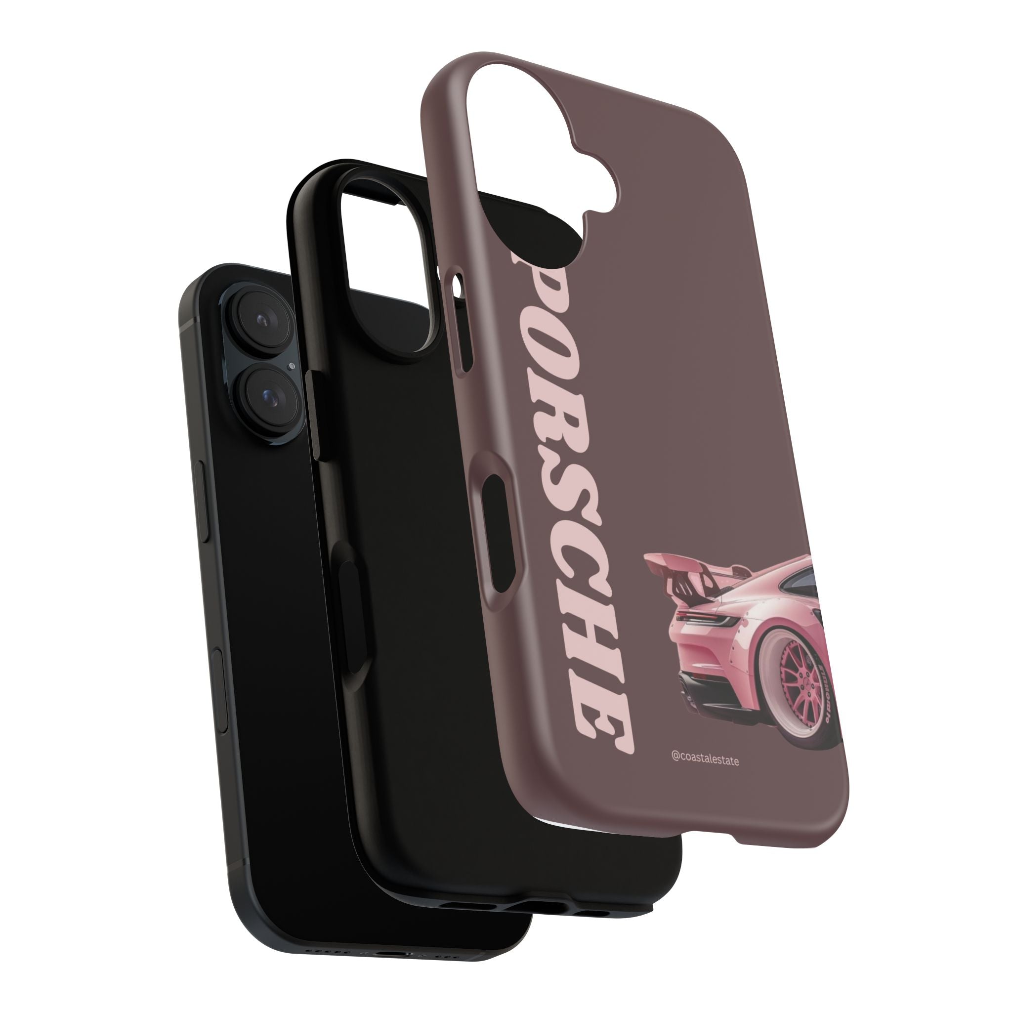 Pink Porsche Illustration Phone Case | iPhone Samsung