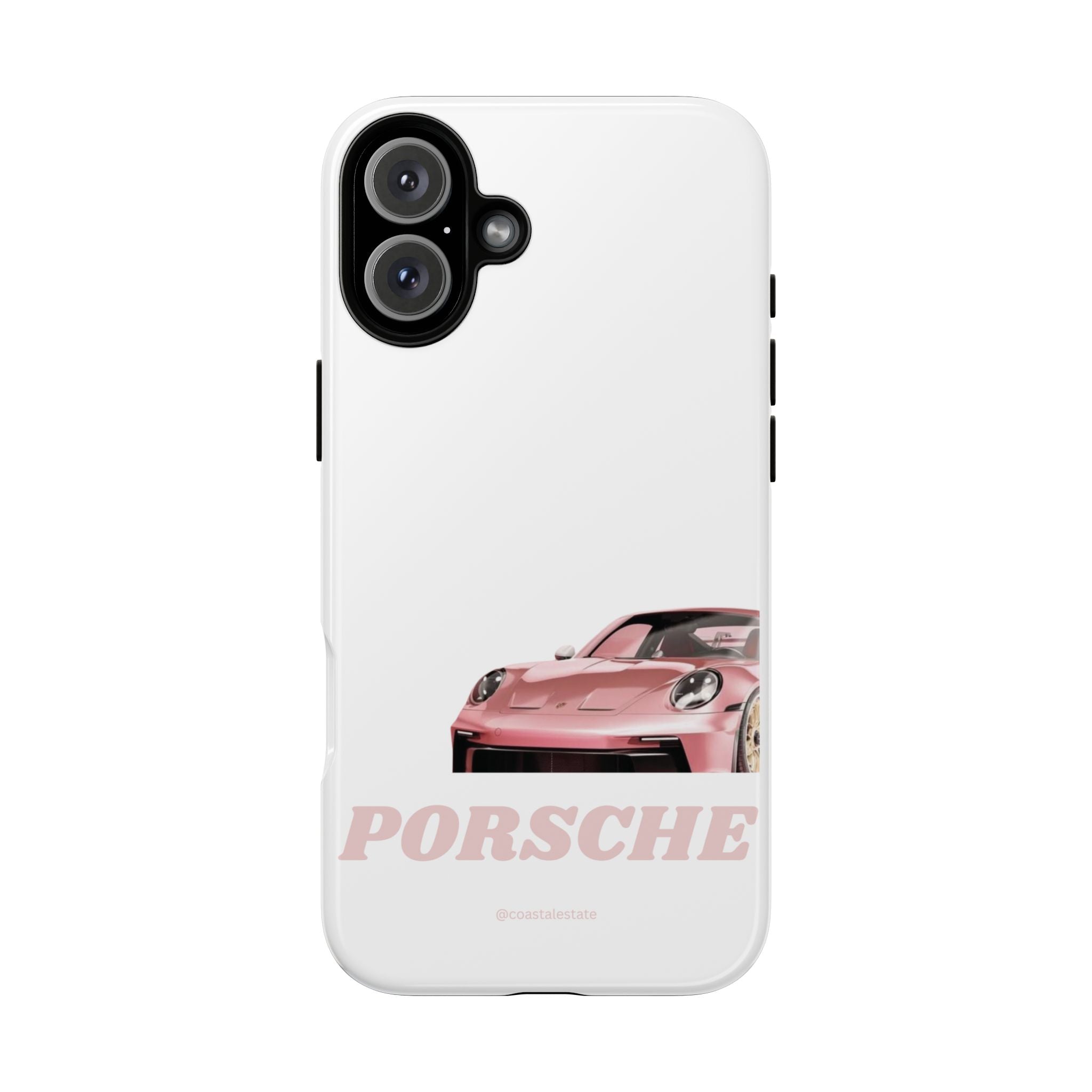 Porsche Pink Sports Car Phone Case - Stylish Automotive iPhone Cover