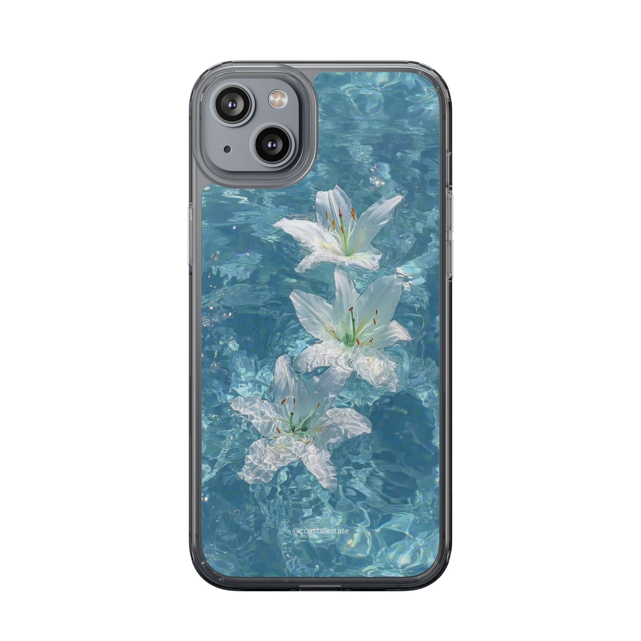Floral Water Lily Clear Phone Case