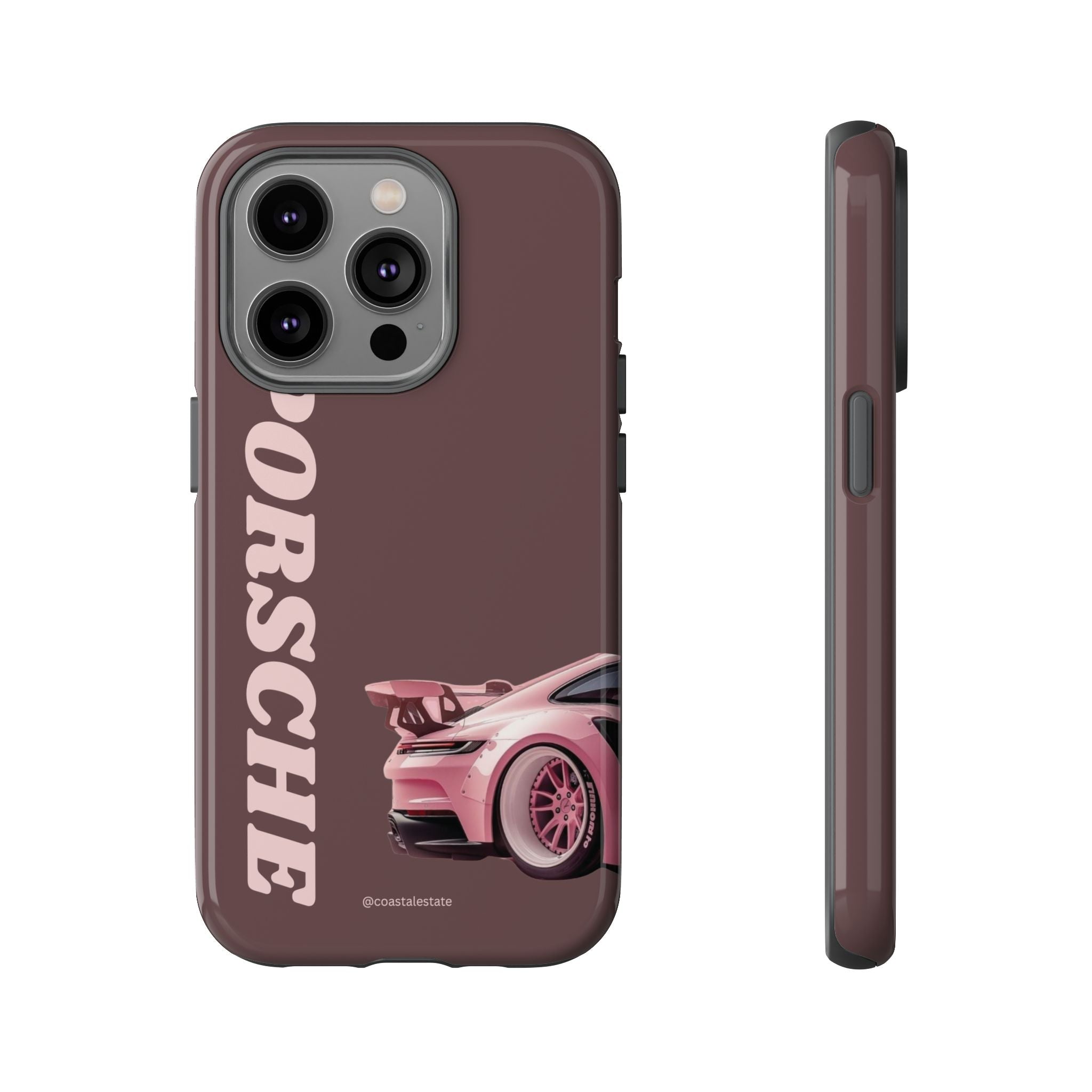 Pink Porsche Illustration Phone Case | iPhone Samsung