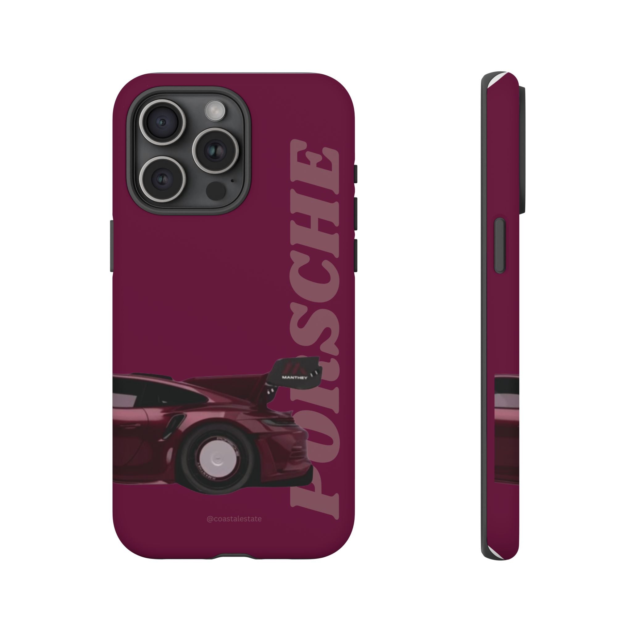 Burgundy Porsche Rear Profile Phone Case | Tough Cases