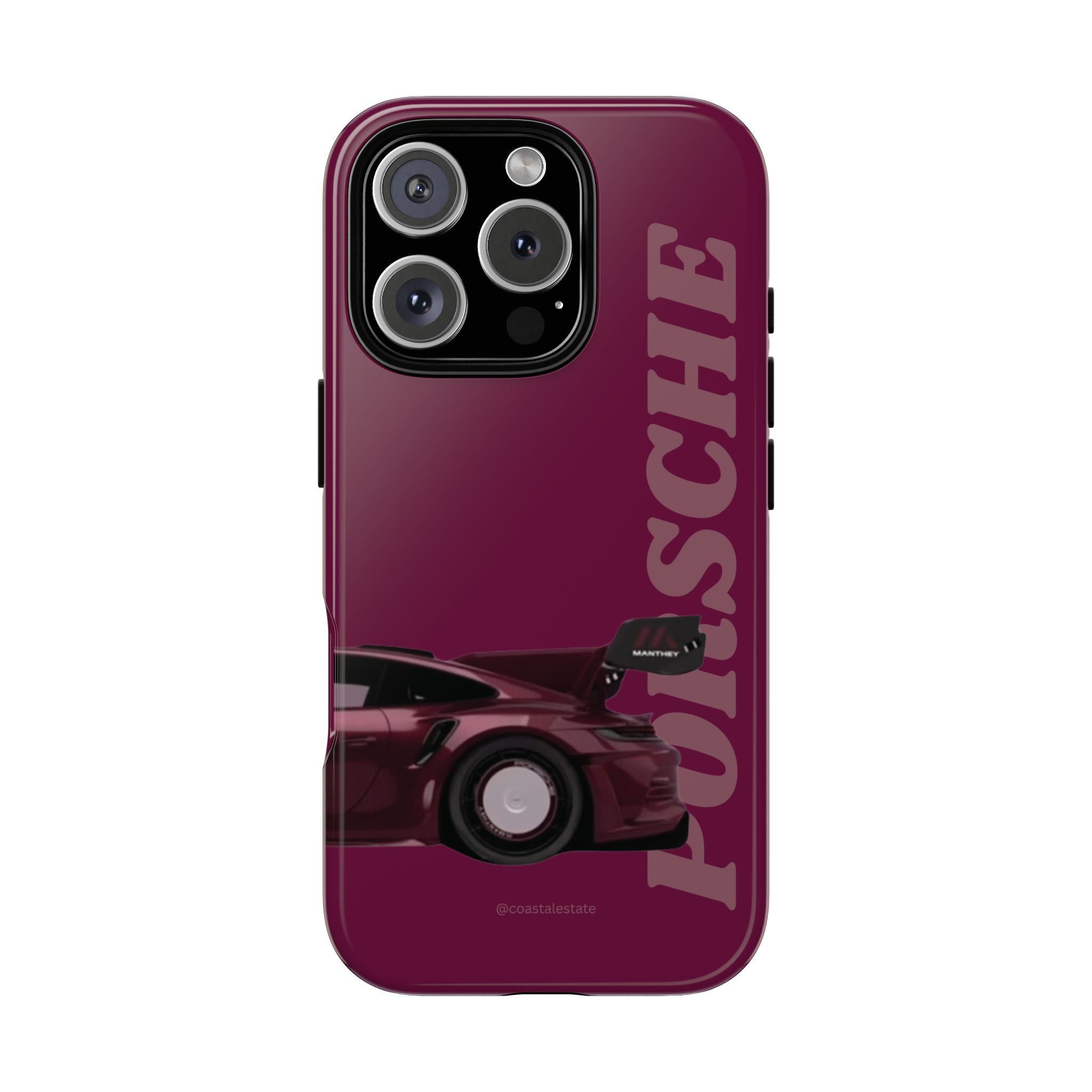 Burgundy Porsche Rear Profile Phone Case | Tough Cases