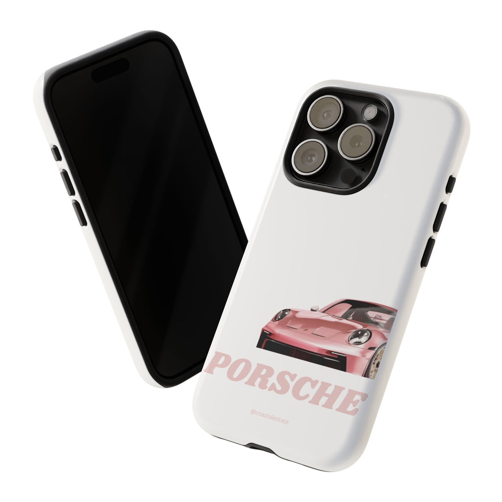 Porsche Pink Sports Car Phone Case - Stylish Automotive iPhone Cover