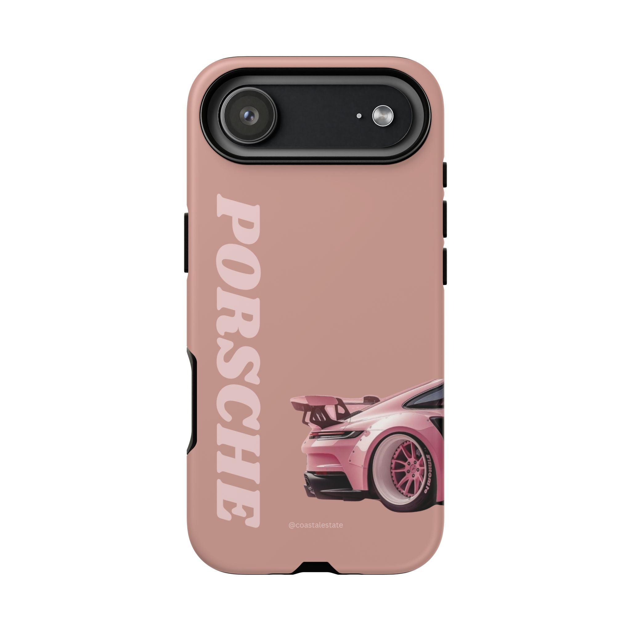 Pink Porsche Illustration phone case | Porsche phone case
