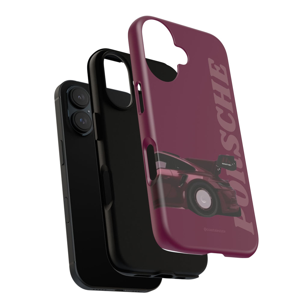 Burgundy Porsche Rear Profile Phone Case | Tough Cases