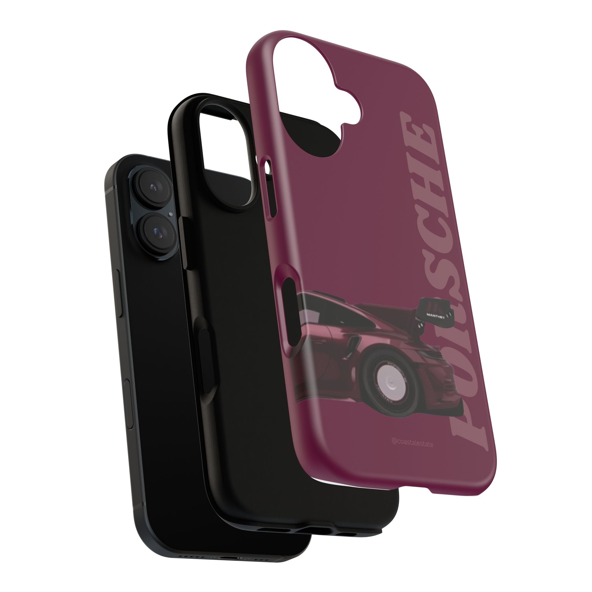 Burgundy Porsche Rear Profile Phone Case | Tough Cases