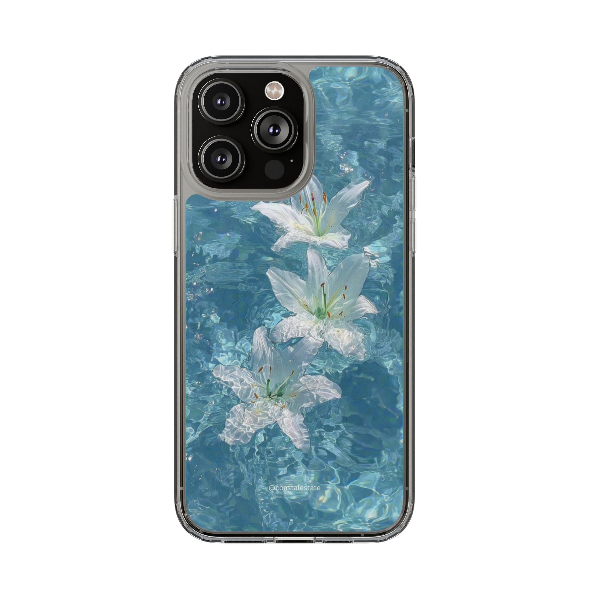Floral Water Lily Clear Phone Case