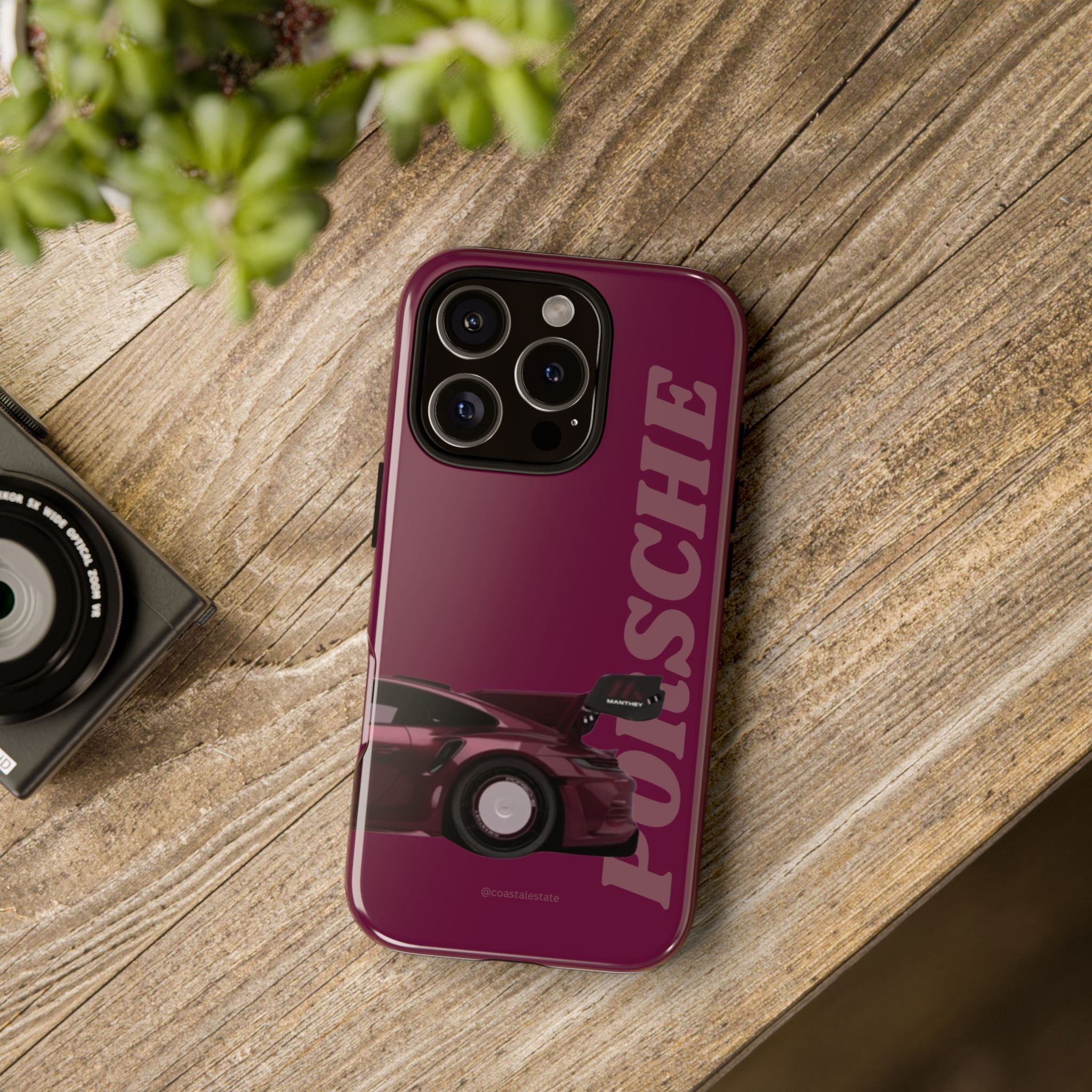 Burgundy Porsche Rear Profile Phone Case | Tough Cases
