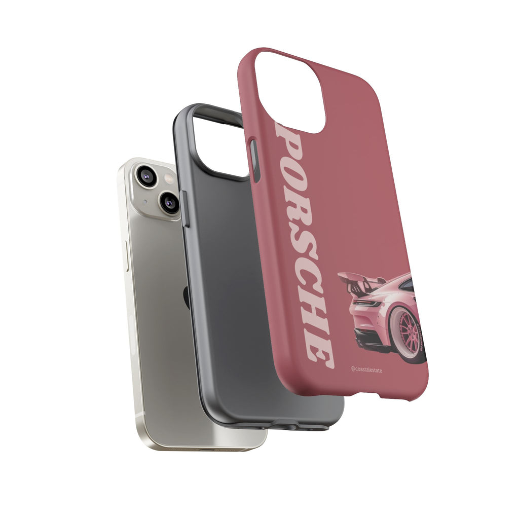 Pink Porsche Graphic Tough Case | Sport Car Phone Cover